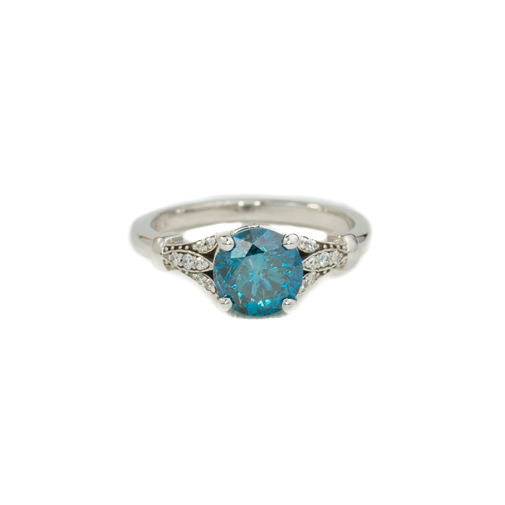 Irradiated Blue Diamond Ring — Ethical Jewelry | Color Gemstones ...