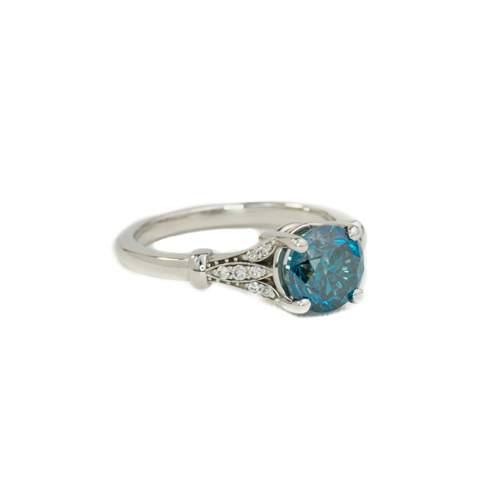 Opal and Diamond Halo Ring — Ethical Jewelry | Color Gemstones ...