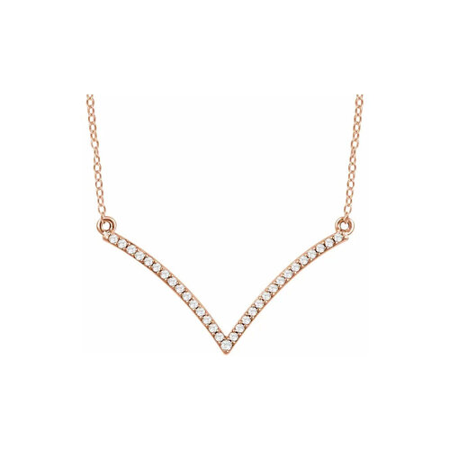 Diamond 'V' Necklace