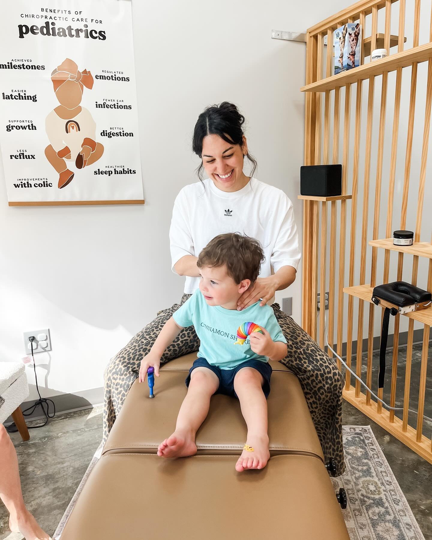 doctor adjusting a baby