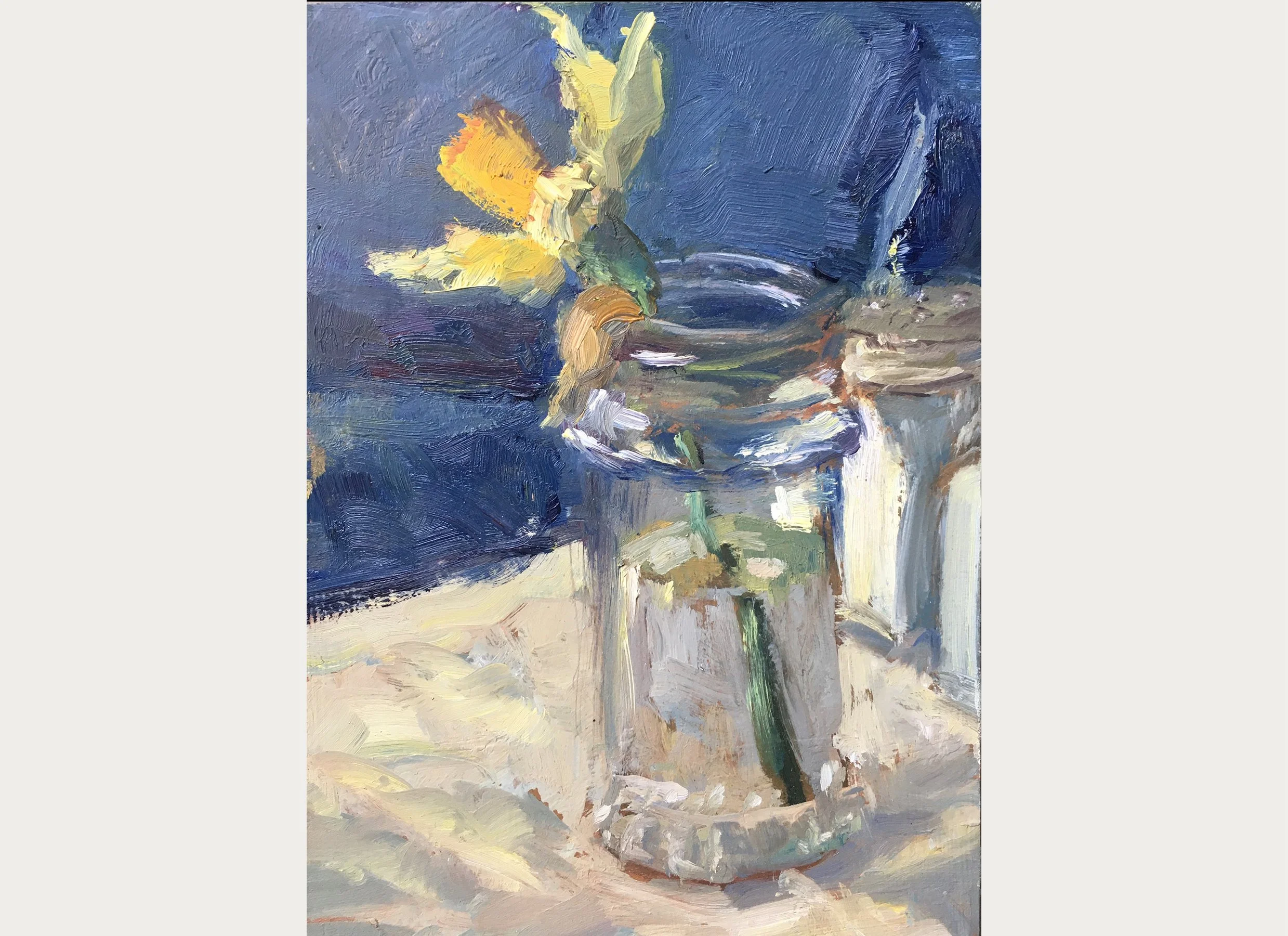 Daffodil in a Caper Jar