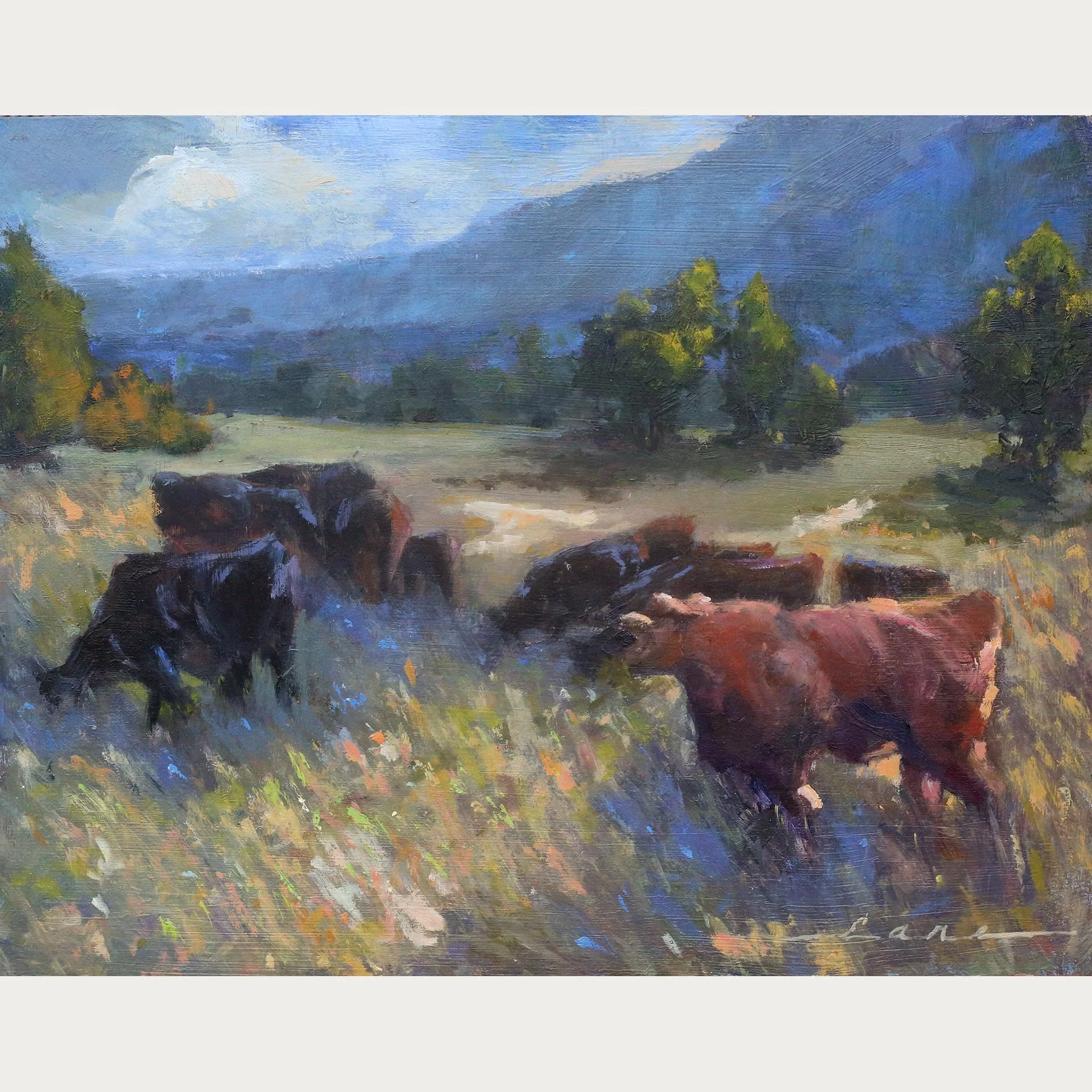 Grazing at the Foot of the Ridge