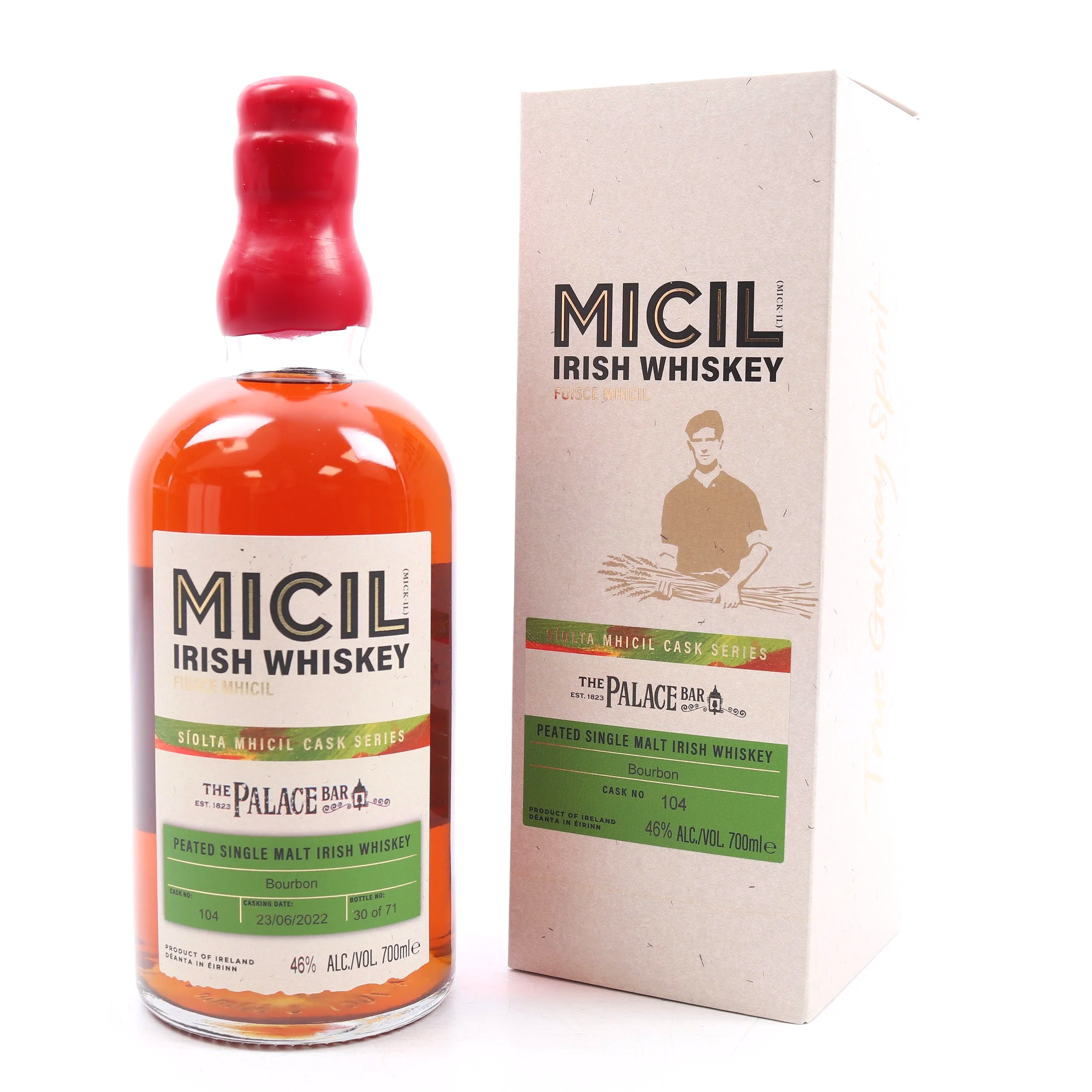 Micil Peated Single Malt Irish Whiskey for the Palace Bar Dublin