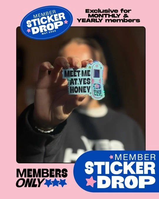 Sticker Club &amp; Mo's Donation Class at YES HONEY Studio 💃