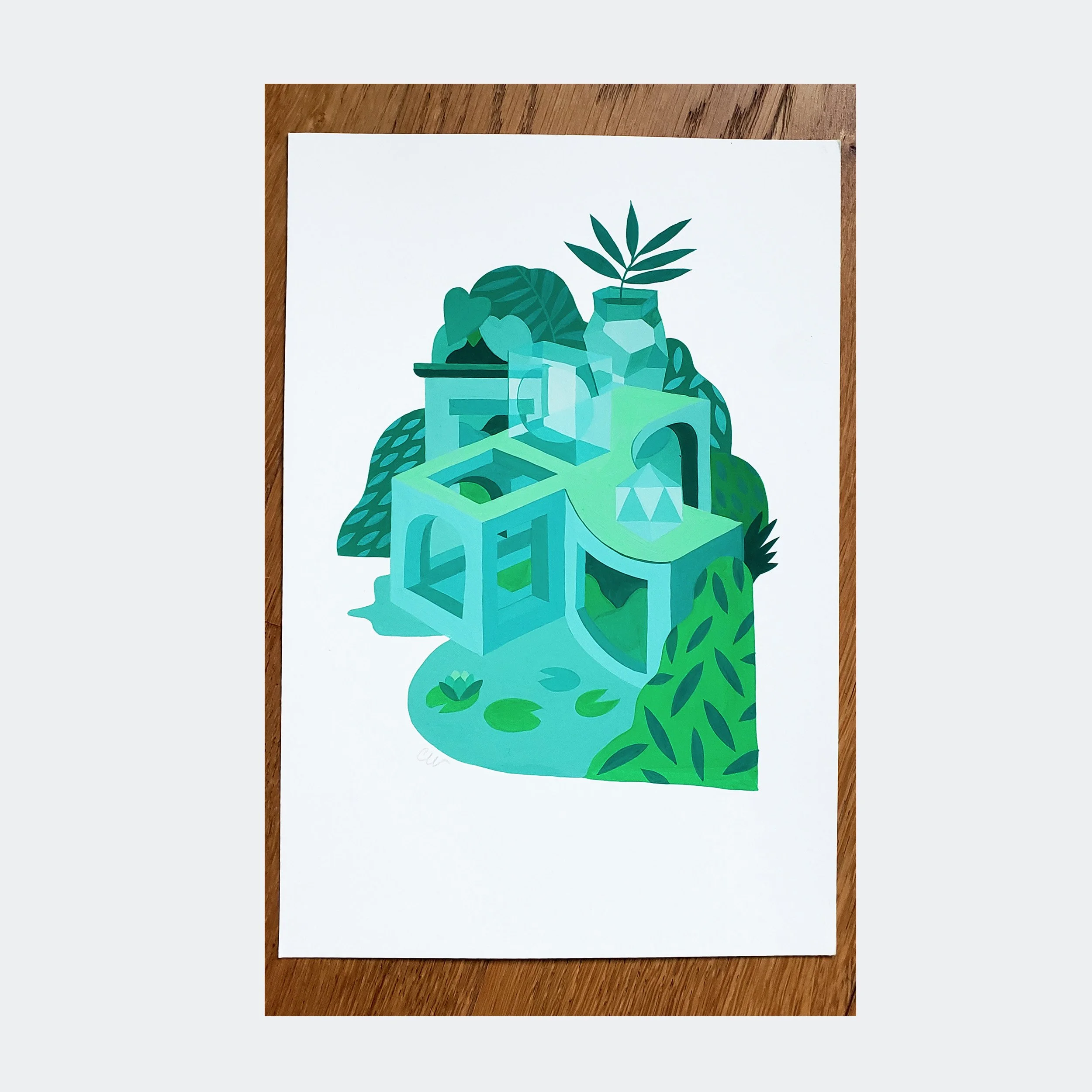 Original Painting — Green House