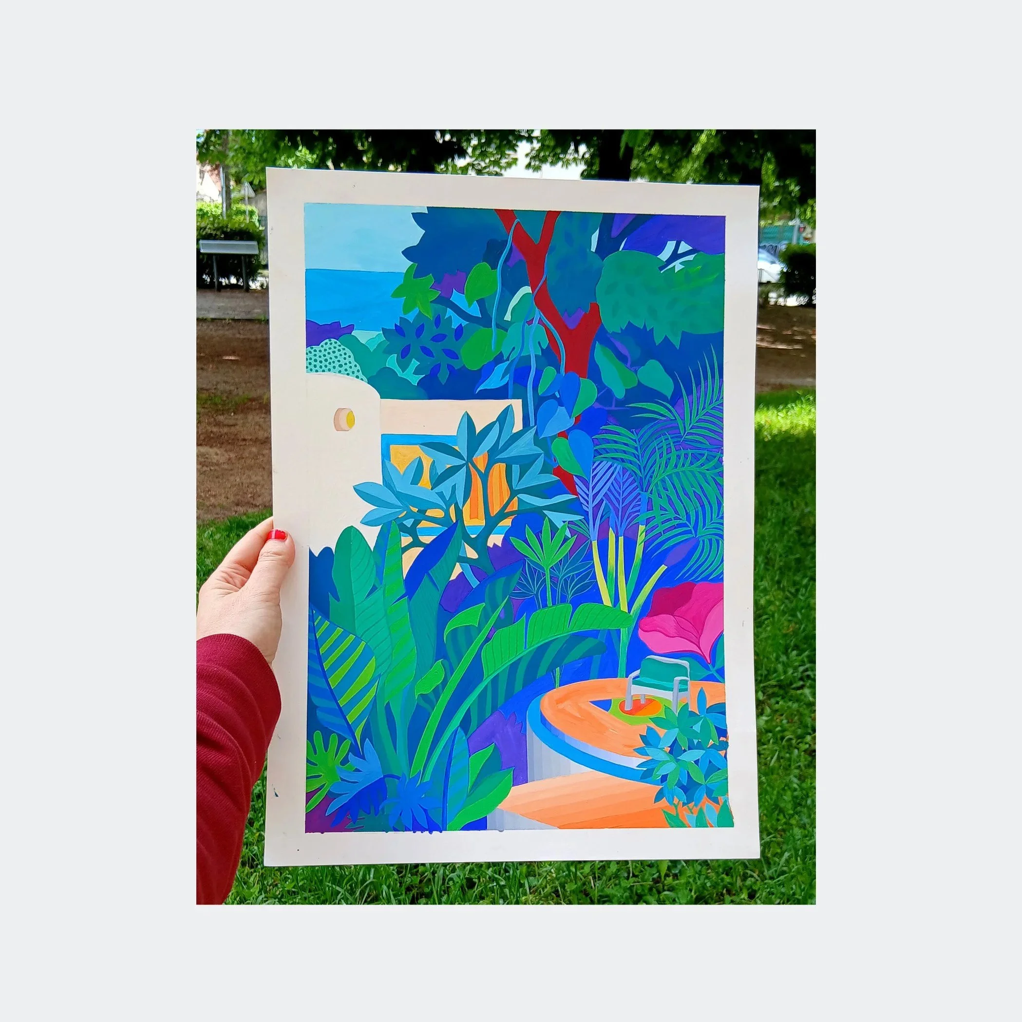 Original painting – Allée des Topazes (A3)