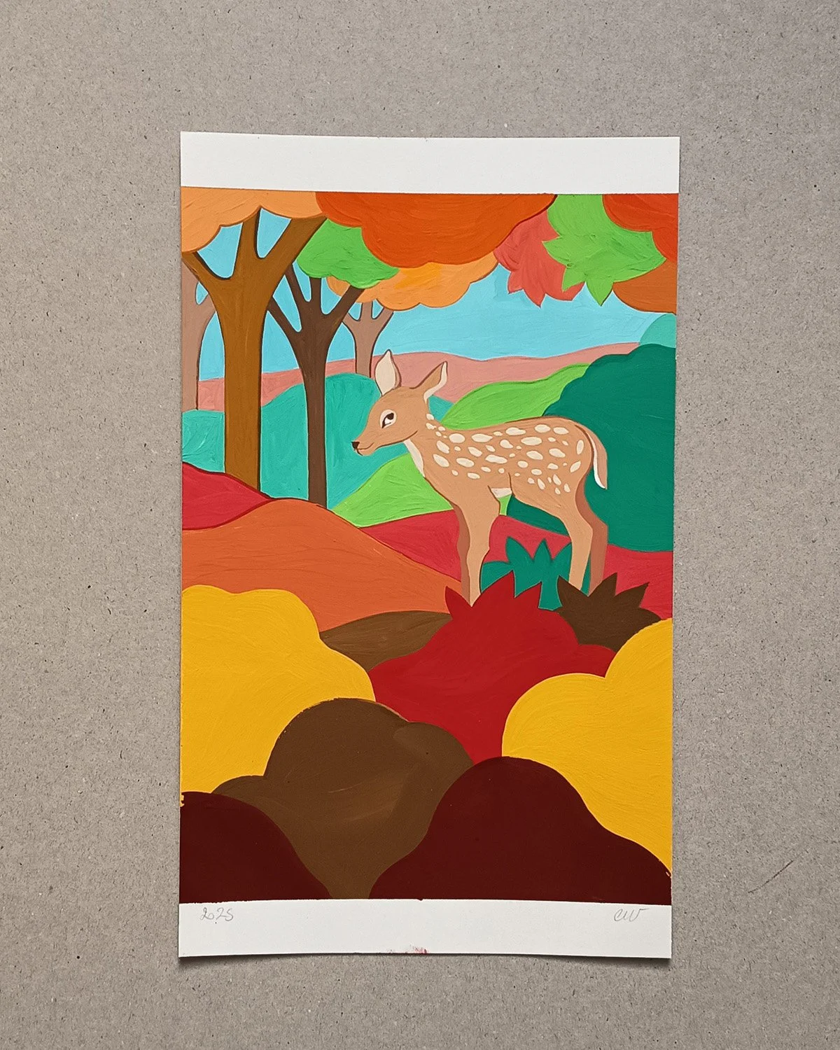 Original Painting : Autumn / Faon