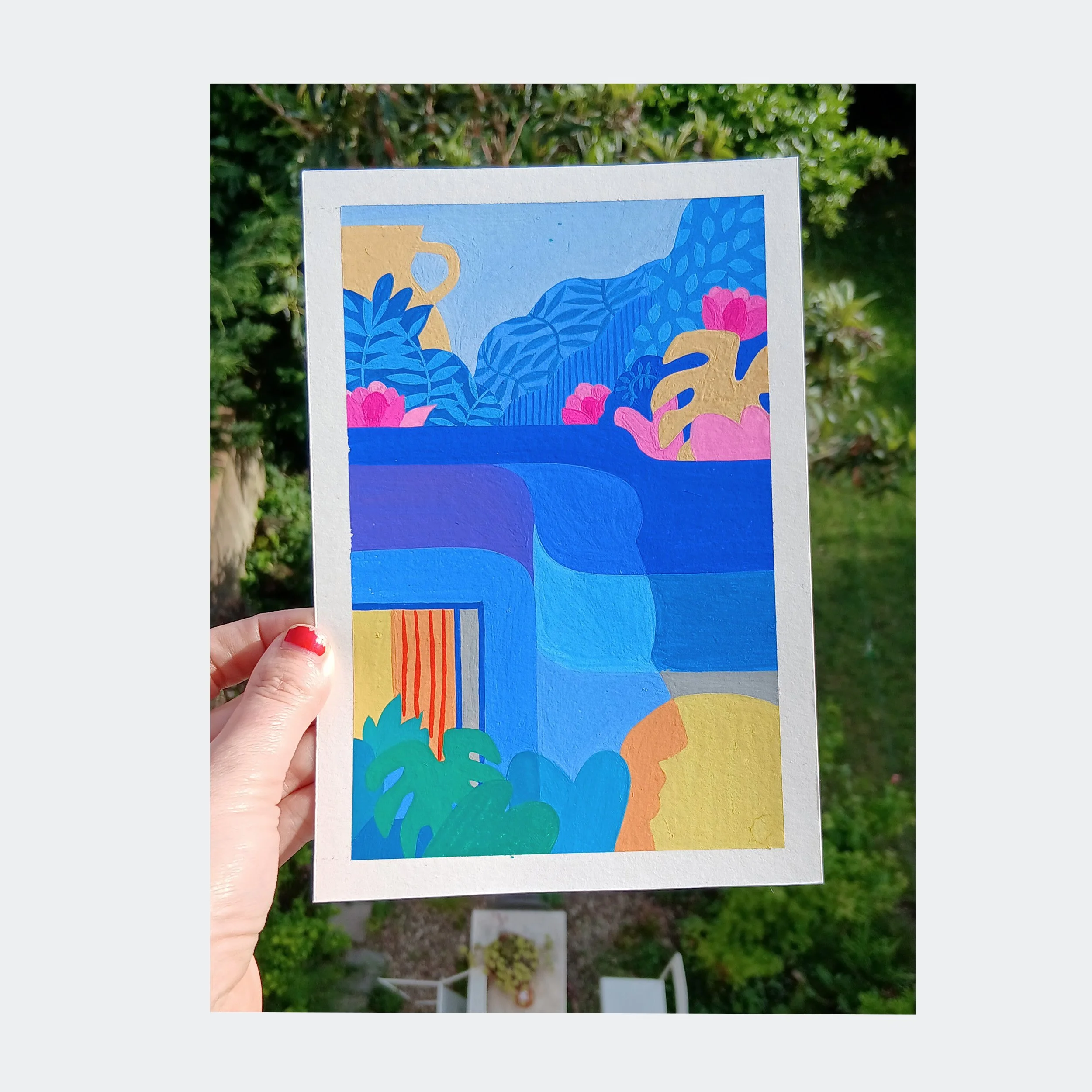 Original Painting : Heure Bleue