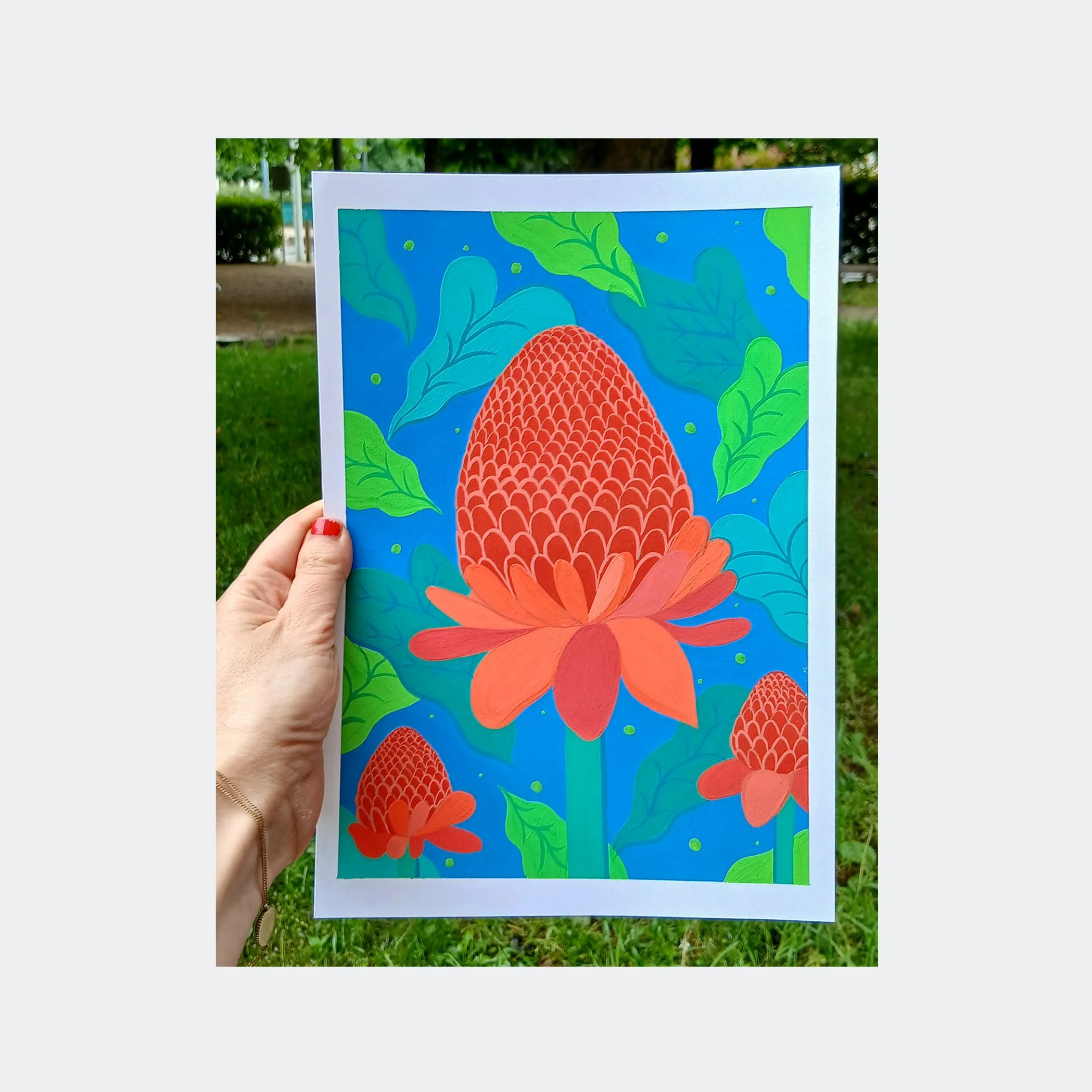 Original painting – Rose de Porcelaine