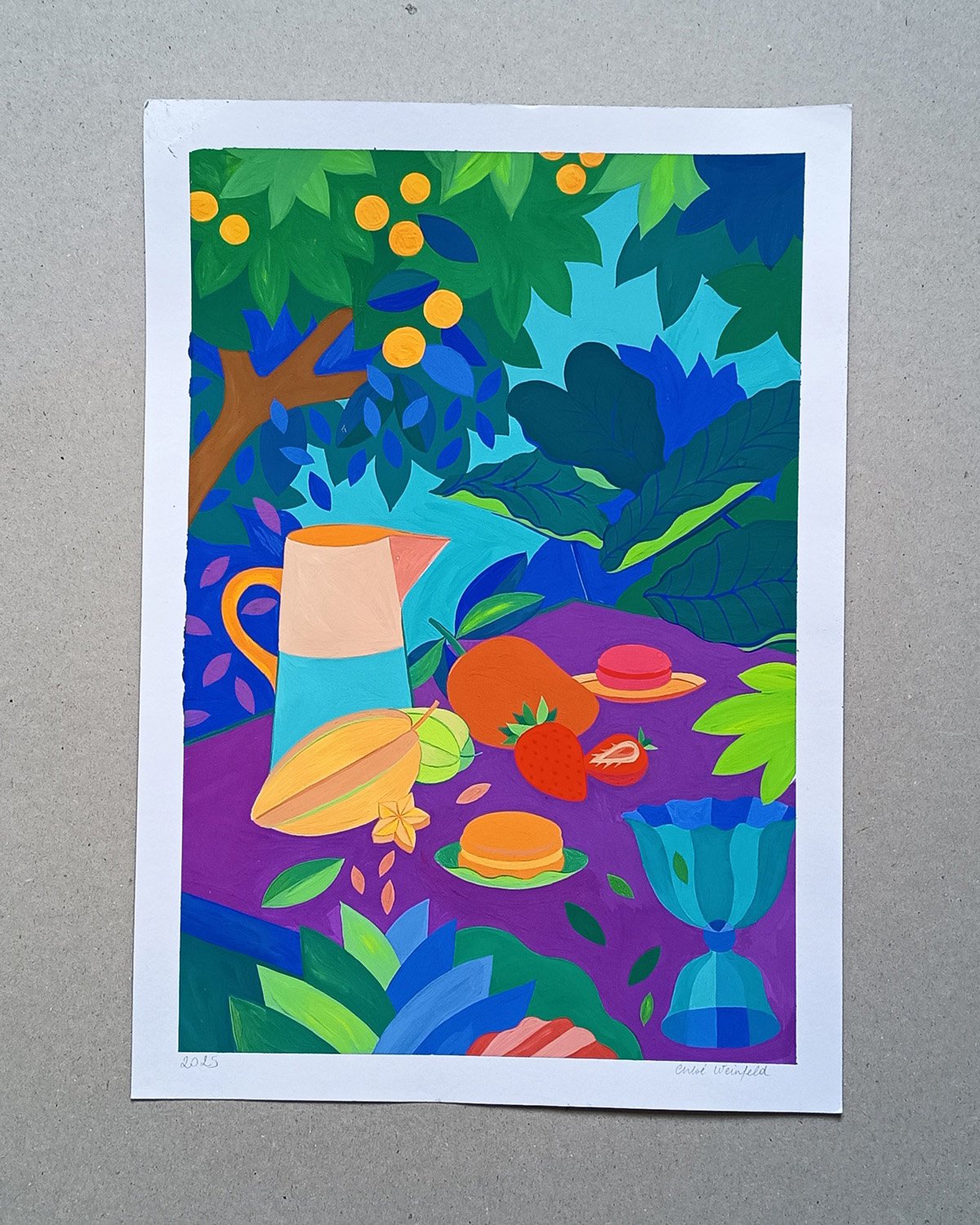 Original Painting A3 : Caramboles