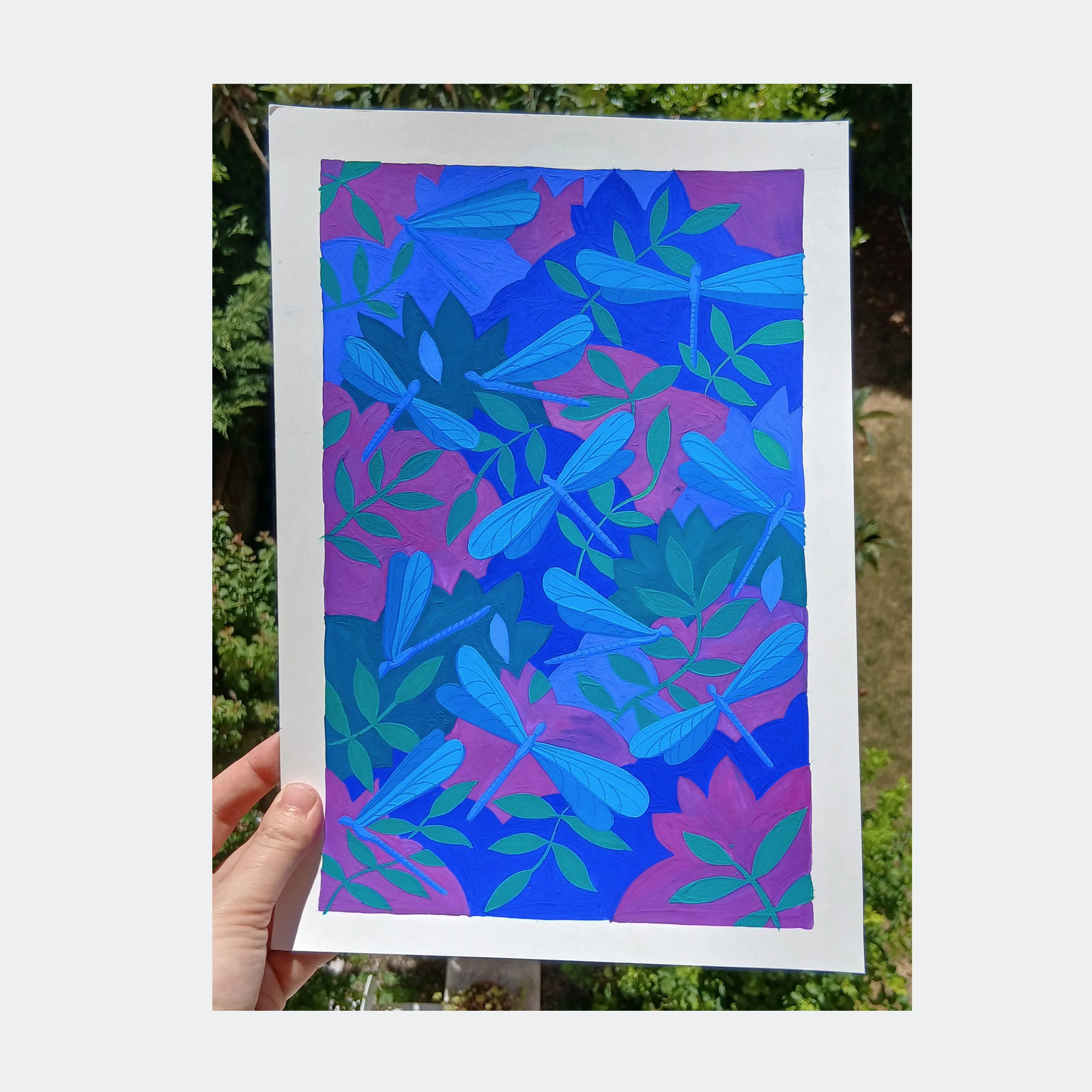 Original Painting A4 / Libellules