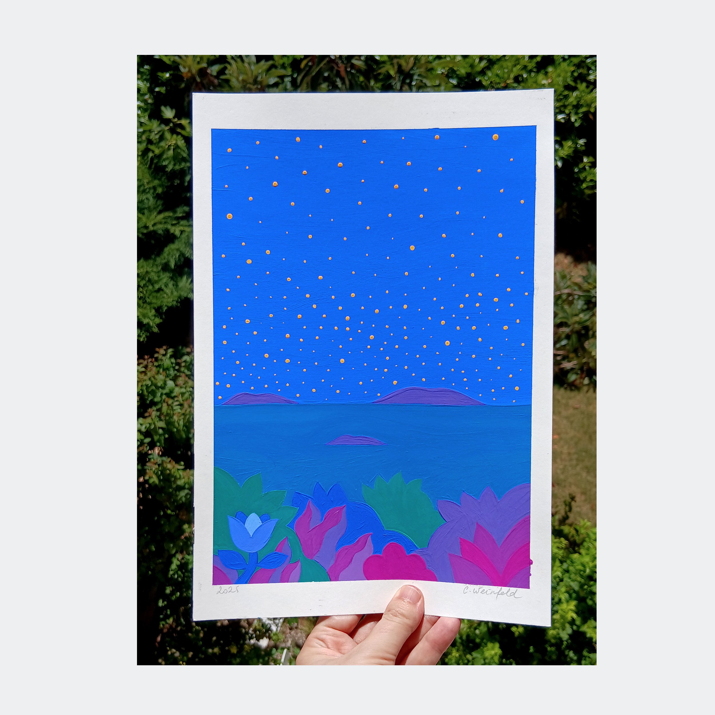 Original Painting A4 / Nuit Etoilée