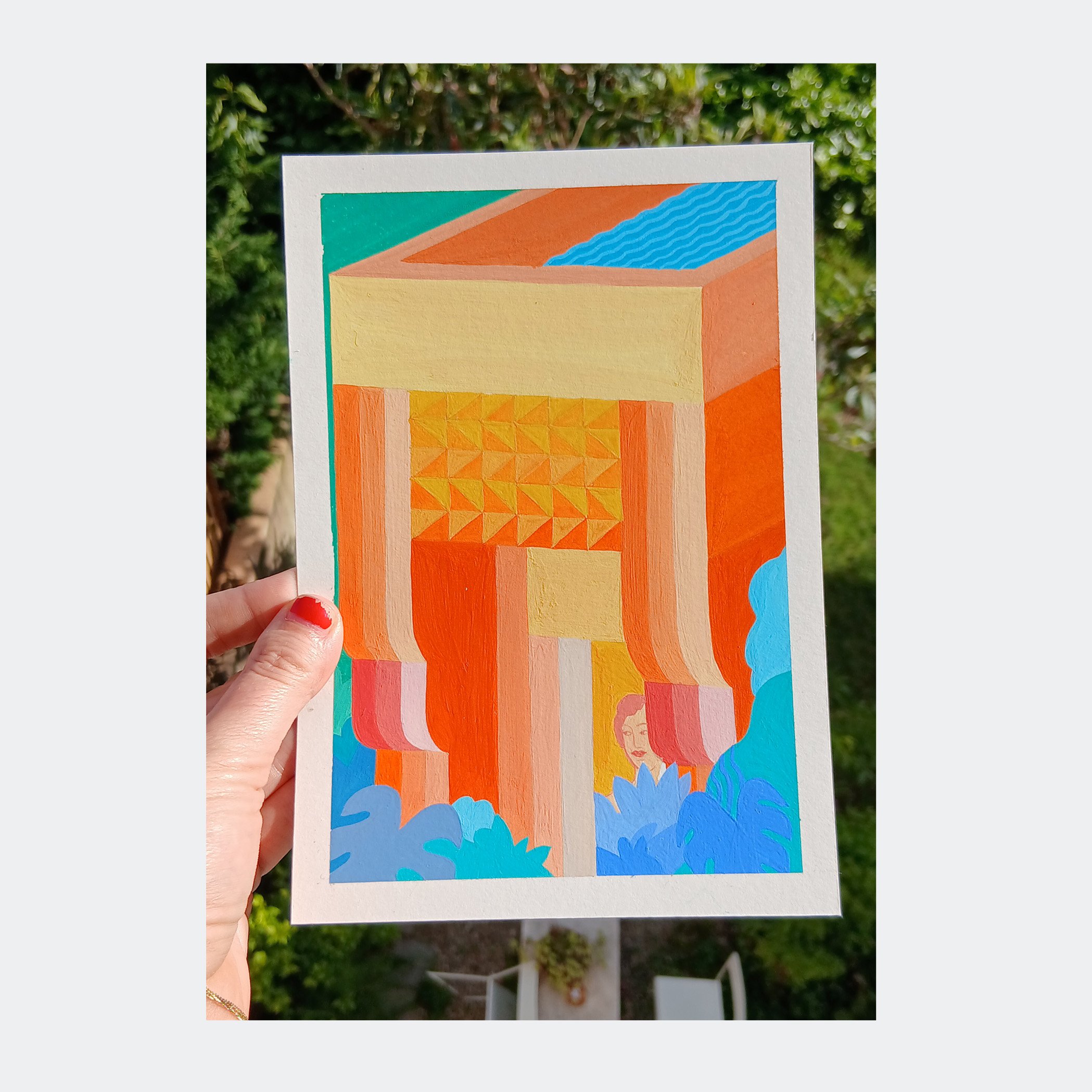 Original Painting : À La Fenêtre Orange