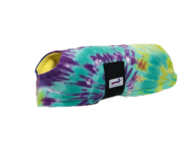 Gurple Tie Dye Fleece Dog Coat — Snugpups Handmade Dog Coats