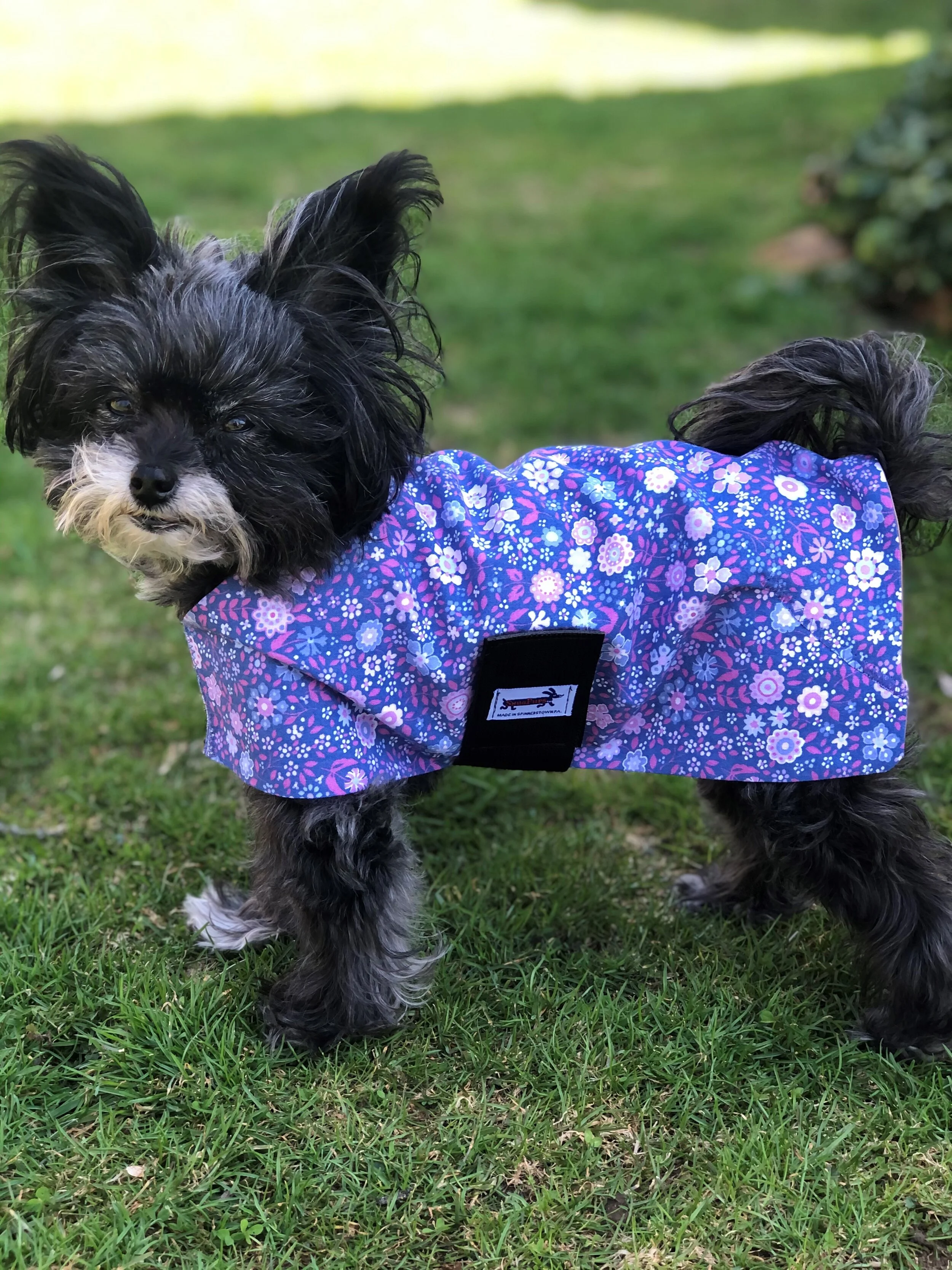 floral dog coat