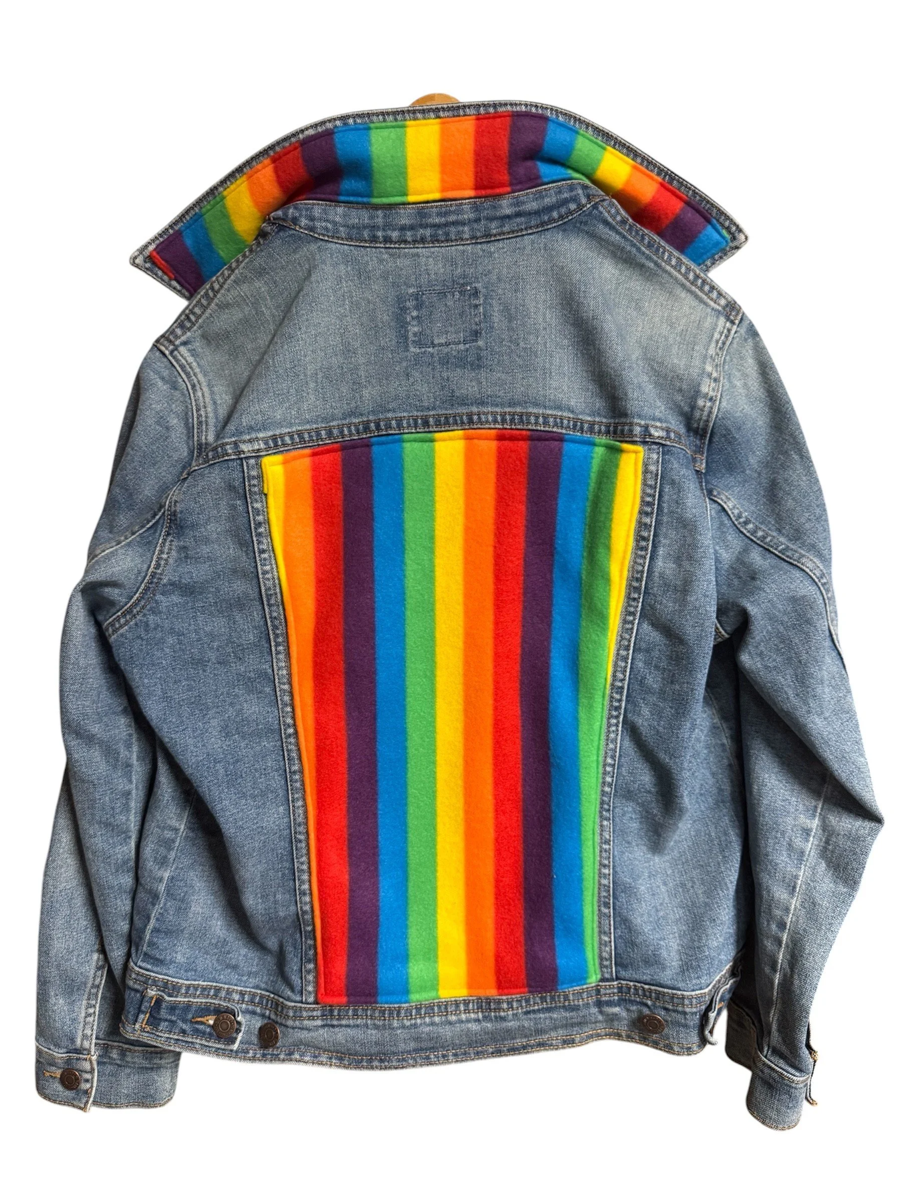 Rainbow Old Navy Denim Jacket - LARGE