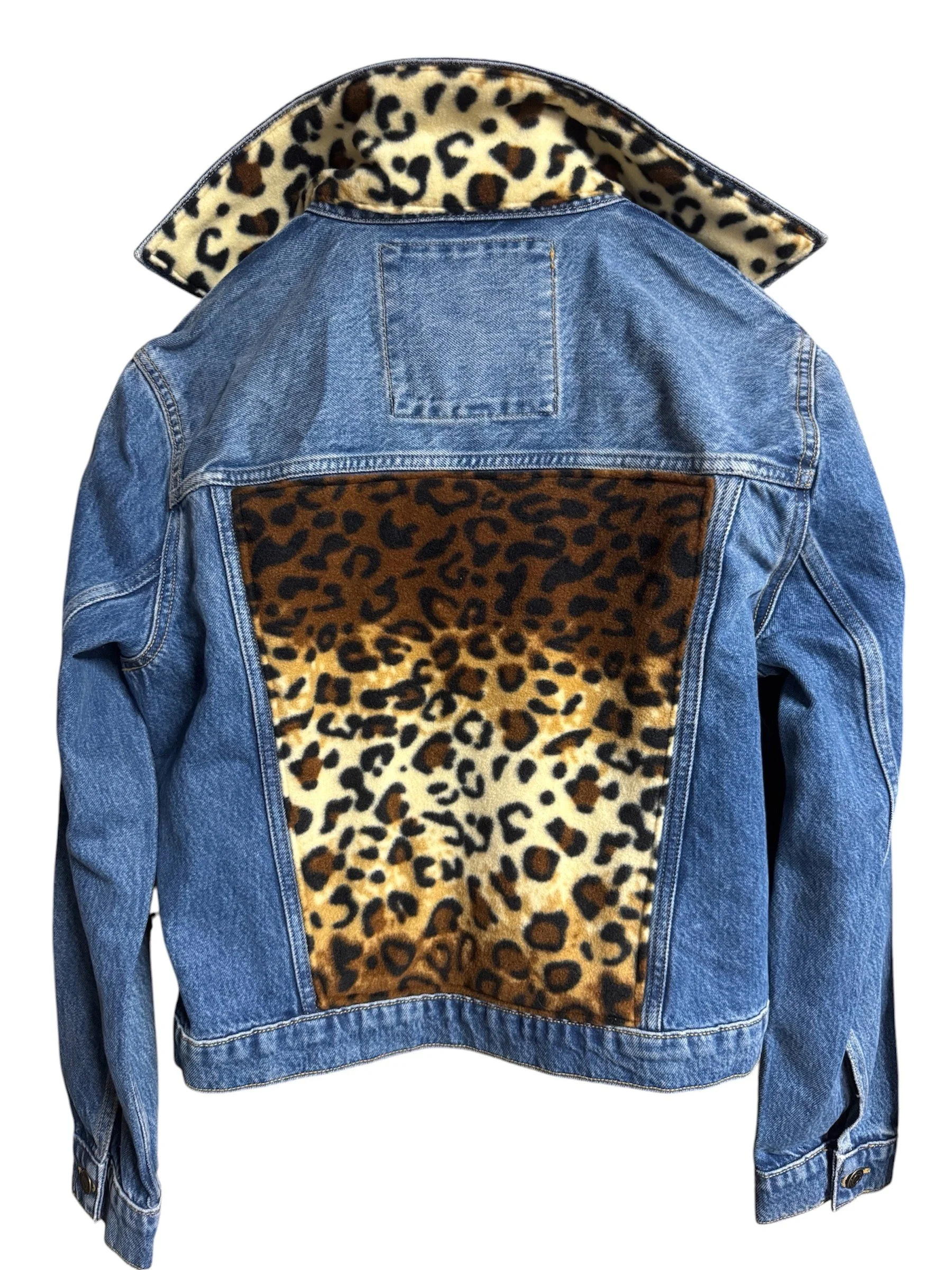 Leopard Michael Kors Denim Jacket - LARGE