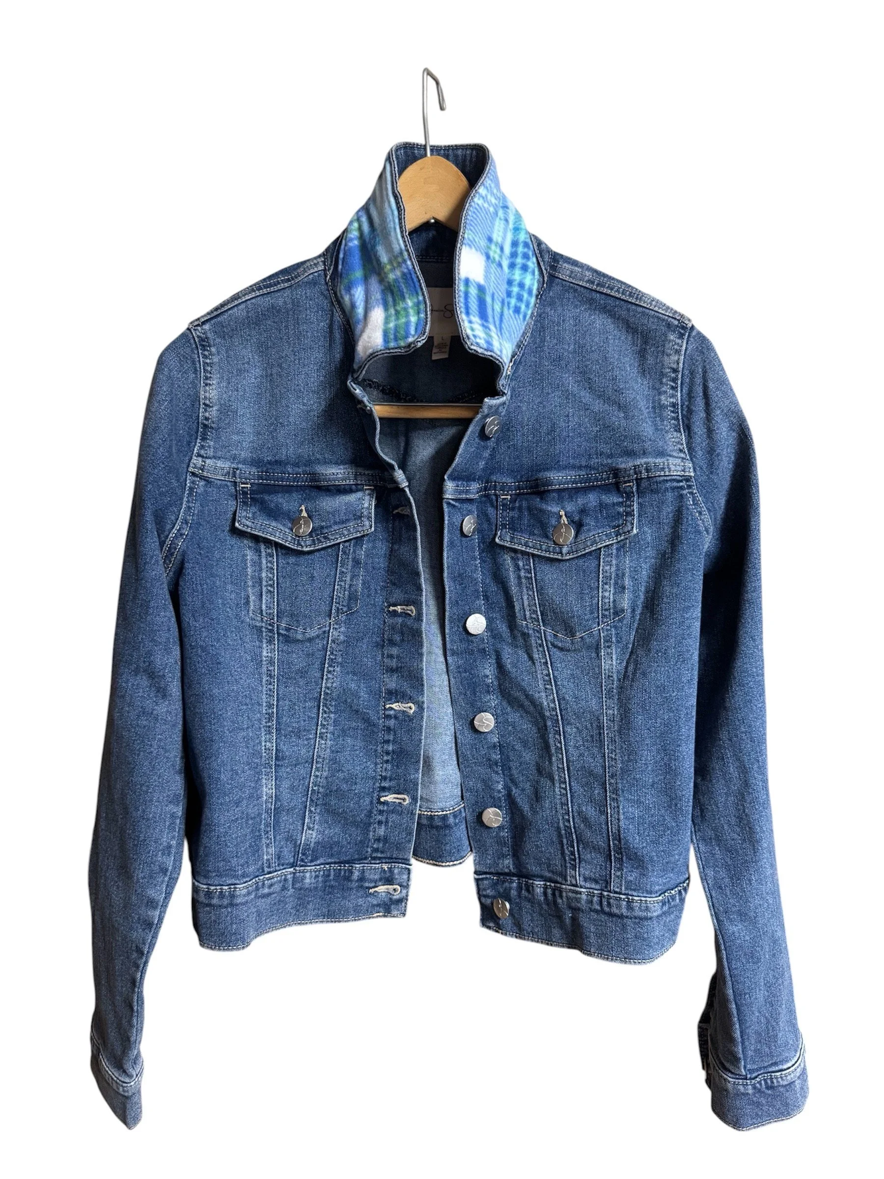 Light Blue Plaid Jessica Simpson - Large Front.jpeg