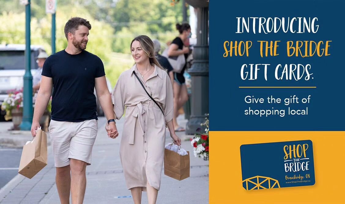 Introducing Shop the Bridge, a new community-wide digital gift card program! Just in time for the holiday season, gift givers can purchase Shop the Bridge gift cards that are redeemable at over 35 local shops, services, restaurants, and artisans in B