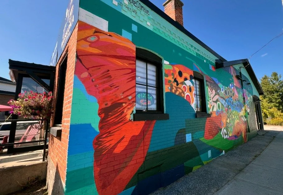 🖌️🎨 Public art adds so much vibrancy to Downtown Bracebridge.

'We All Come From Water' invites visitors to pause, reflect, and connect with the landscape around us.

Stop by today 📍19 Taylor Road.
👩&zwj;🎨 @jacquiecomrie