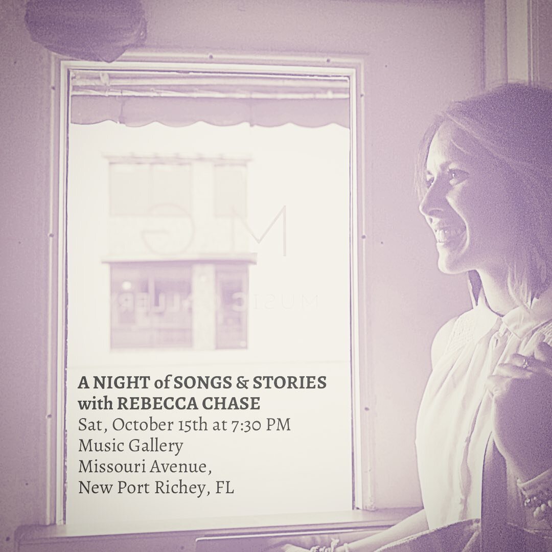 You&rsquo;re invited to attend A Night of Songs and Stories on Saturday, October 15th at The Music Gallery in our very own Downtown New Port Richey! Dress up in autumn attire and bring a friend or seven! Cannot wait to enjoy the season with you! 🍁🥳