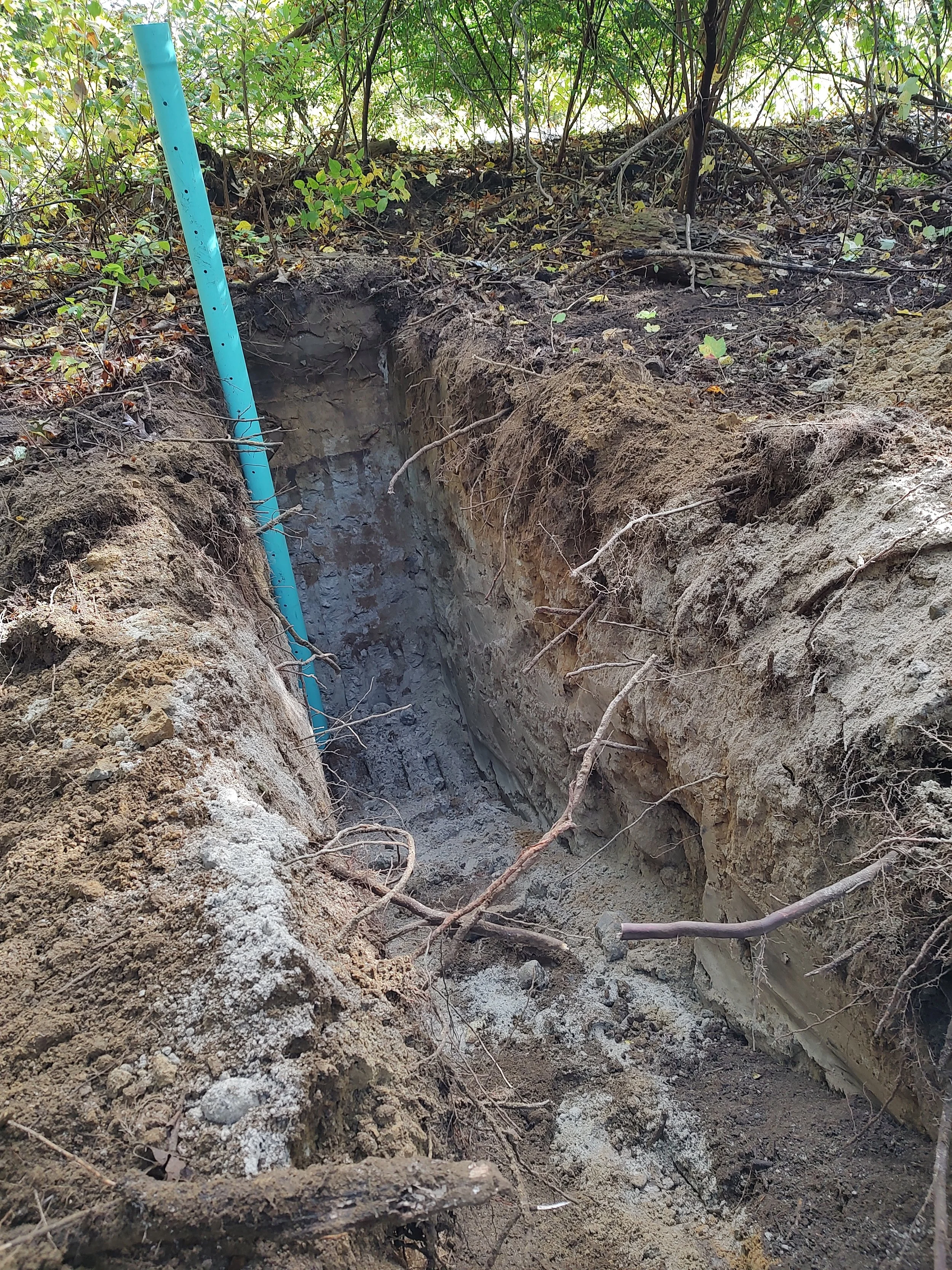 Soil evaluation test hole monitoring pipe  seasonal high water table OWTS application