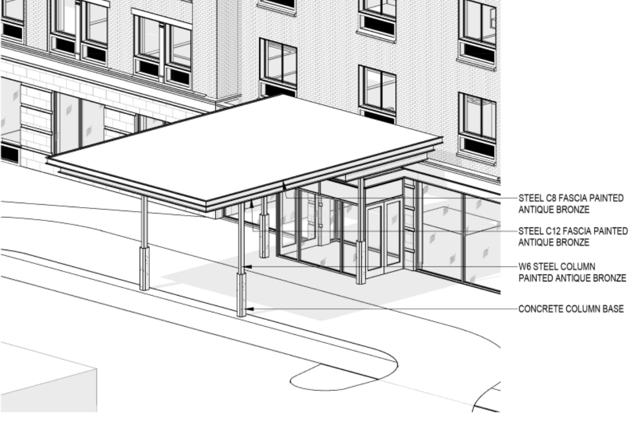 Proposed $18M Hampton Inn — Delaware Historic District. Designed by Warren Bath in partnership with OHM.
