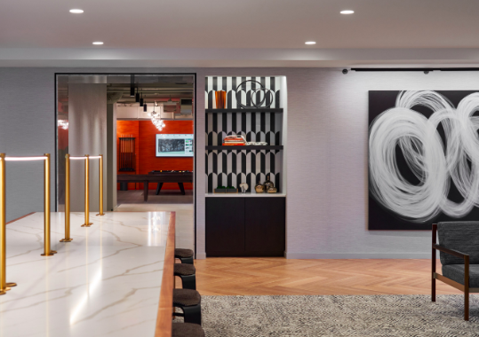 The Plaza in Clayton
Designed by Warren Bath while at WHA, Chicago
Interiors design lead; project by WHA
Images courtesy of WHA