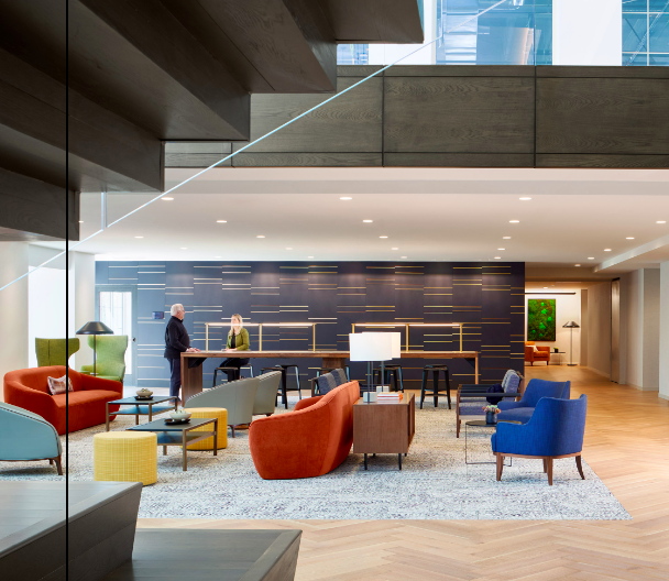 The Plaza in Clayton
Designed by Warren Bath while at WHA, Chicago
Interiors design lead; project by WHA
Images courtesy of WHA