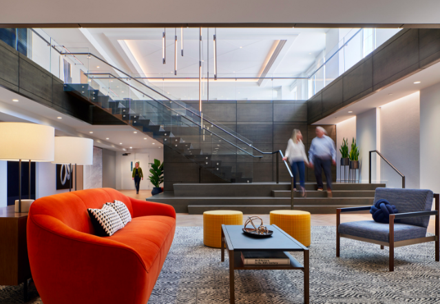 The Plaza in Clayton
Designed by Warren Bath while at WHA, Chicago
Interiors design lead; project by WHA
Images courtesy of WHA