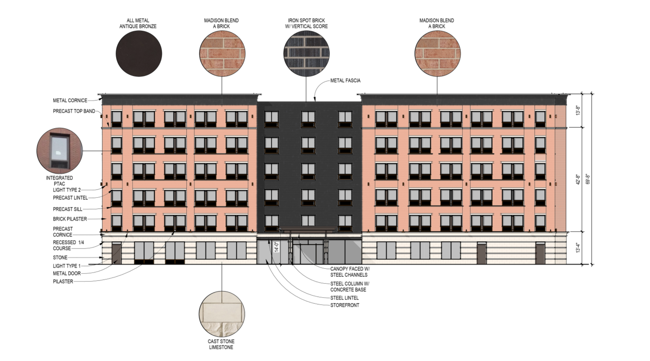 Proposed $18M Hampton Inn — Delaware Historic District. Designed by Warren Bath in partnership with OHM.