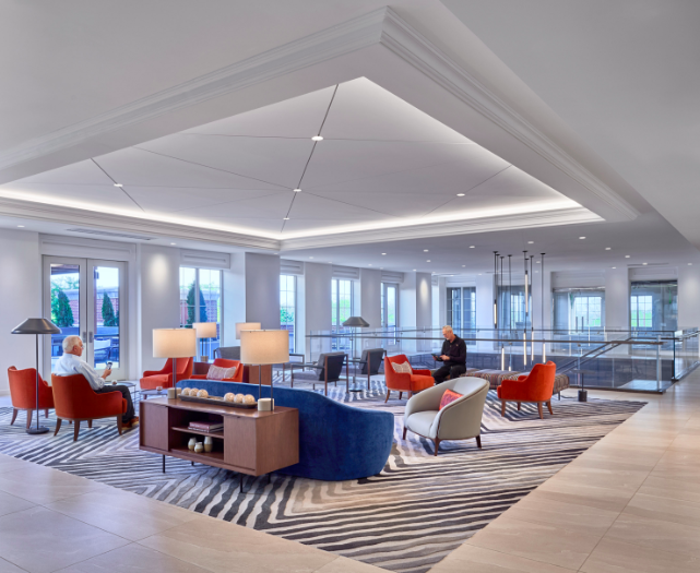 The Plaza in Clayton
Designed by Warren Bath while at WHA, Chicago
Interiors design lead; project by WHA
Images courtesy of WHA
