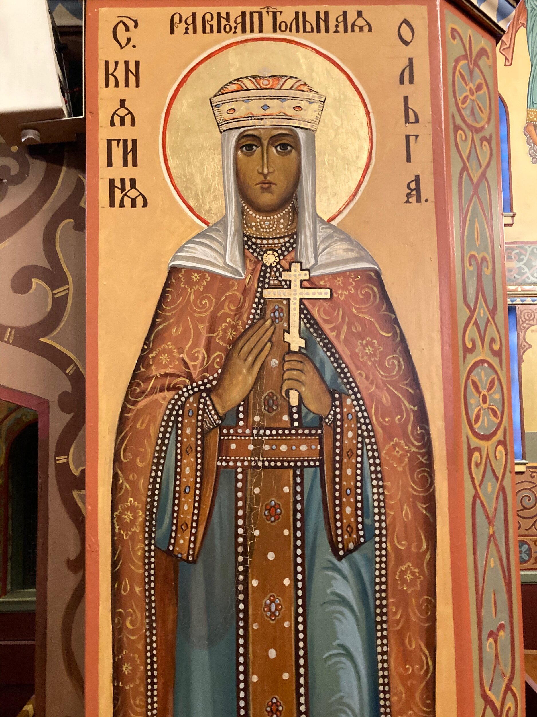 SAINT OLGA PRINCESS OF RUSSIA-Greek Byzantine Orthodox Icon