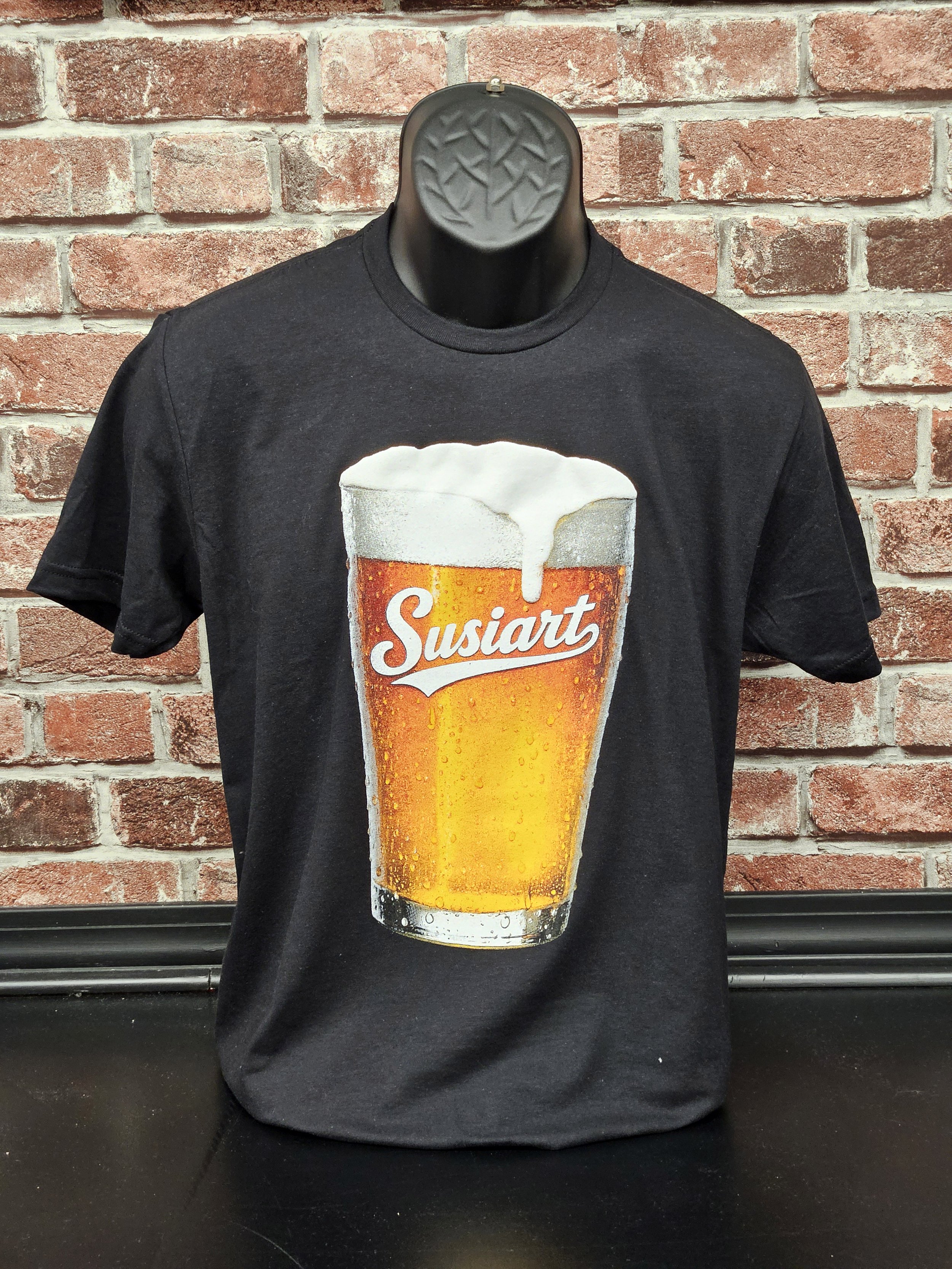 Puff Ink and Clear Gel Beer Logo Tee
