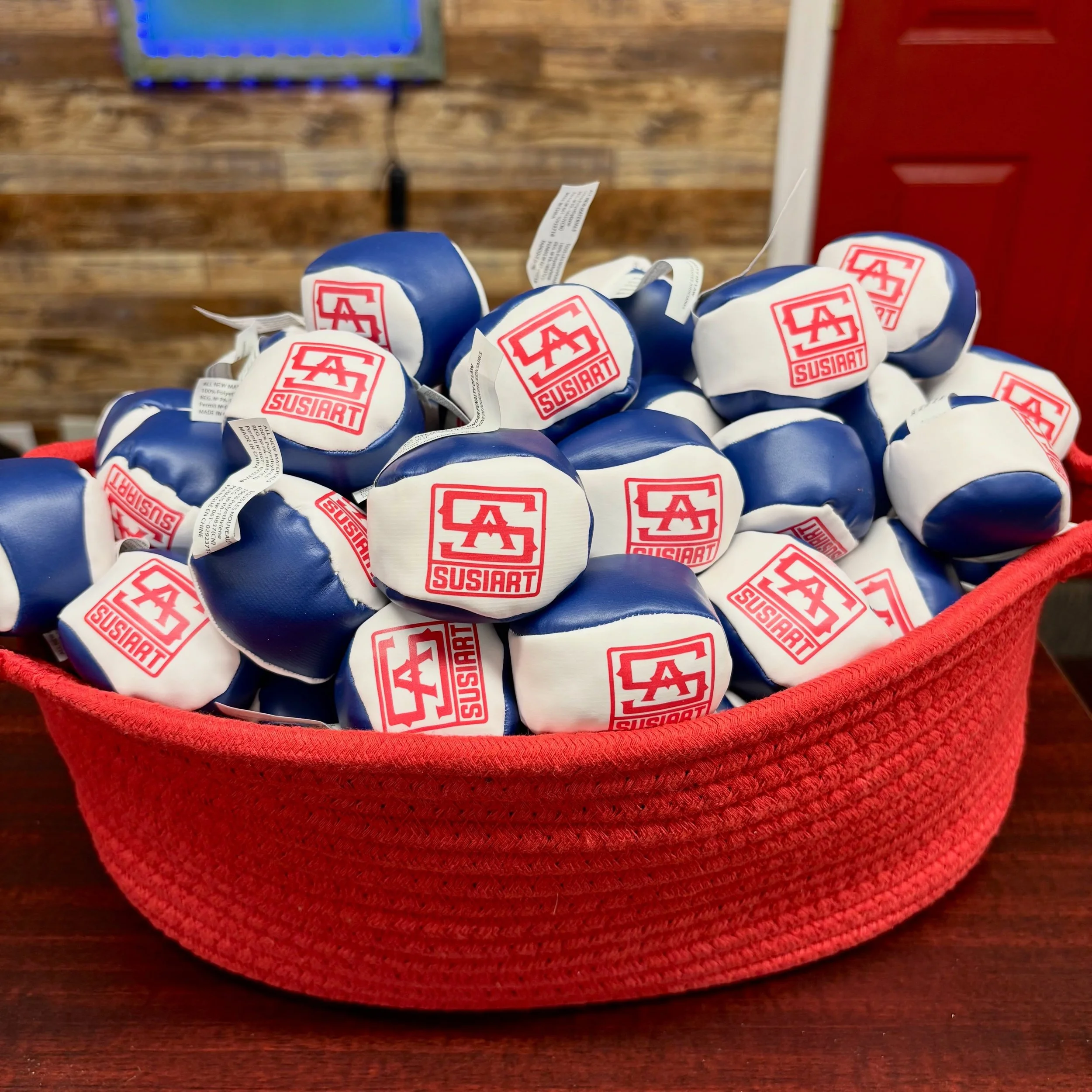 SUSI ART HACKY SACKS 👀
available in-store now!!

We&rsquo;re looking forward to printing your custom hacky sack orders with your logo &amp; brand colors! 

#hackysack #screenprinting #shoplocal #supportsmallbusinesses #braintreema