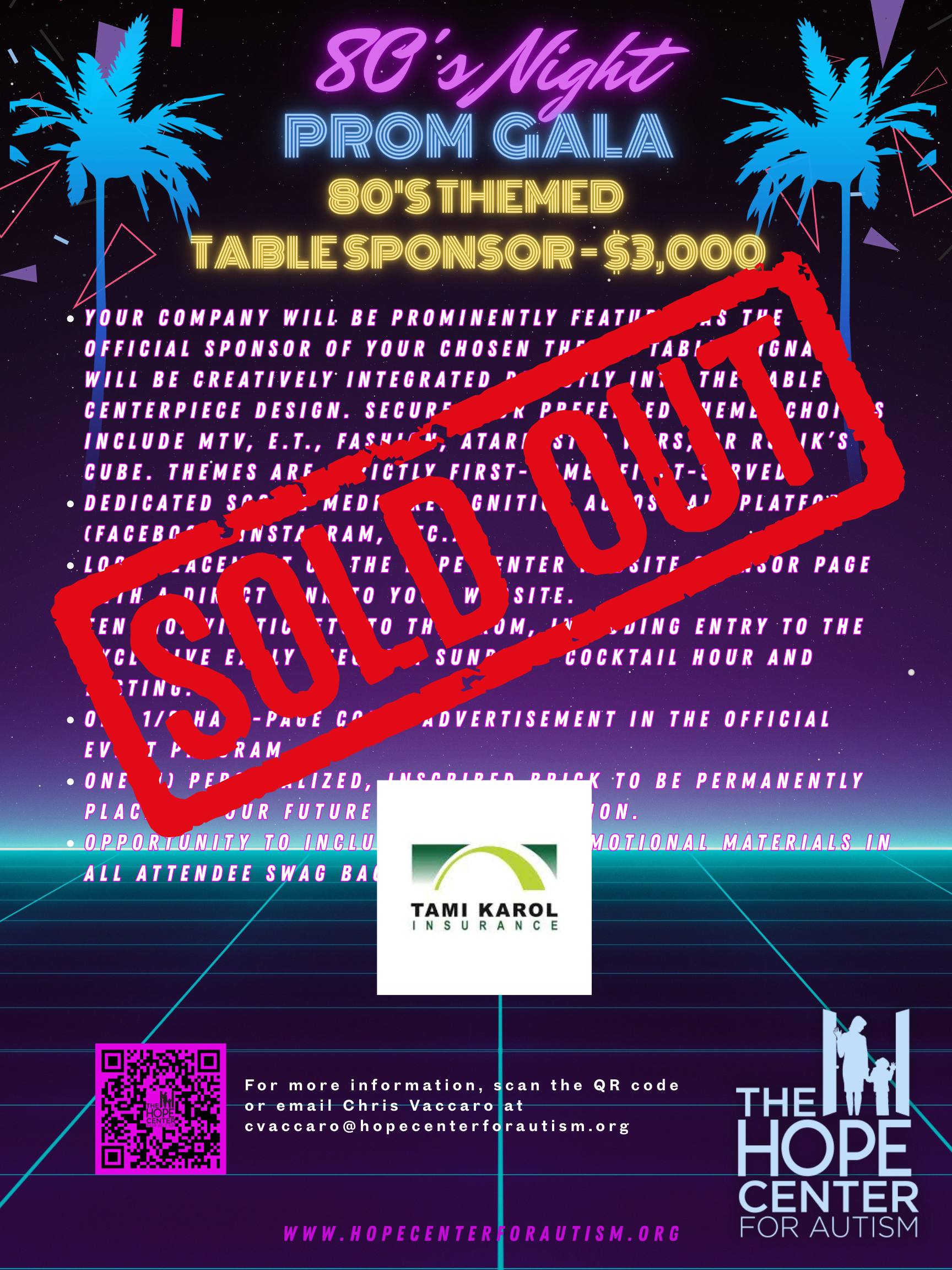 80's Themed Table Sponsor - MTV THEME