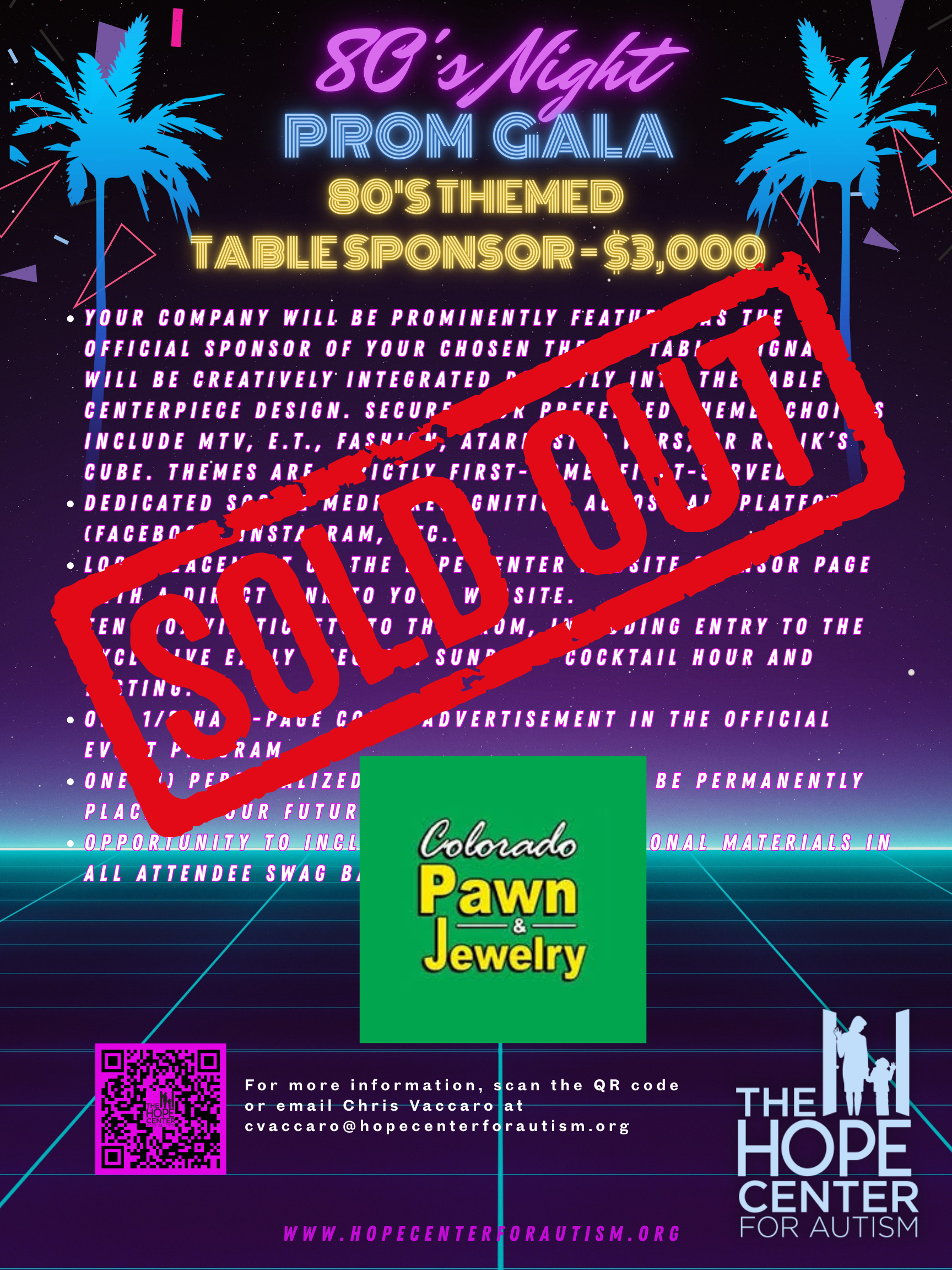 80's Themed Table Sponsor - STAR WARS THEME