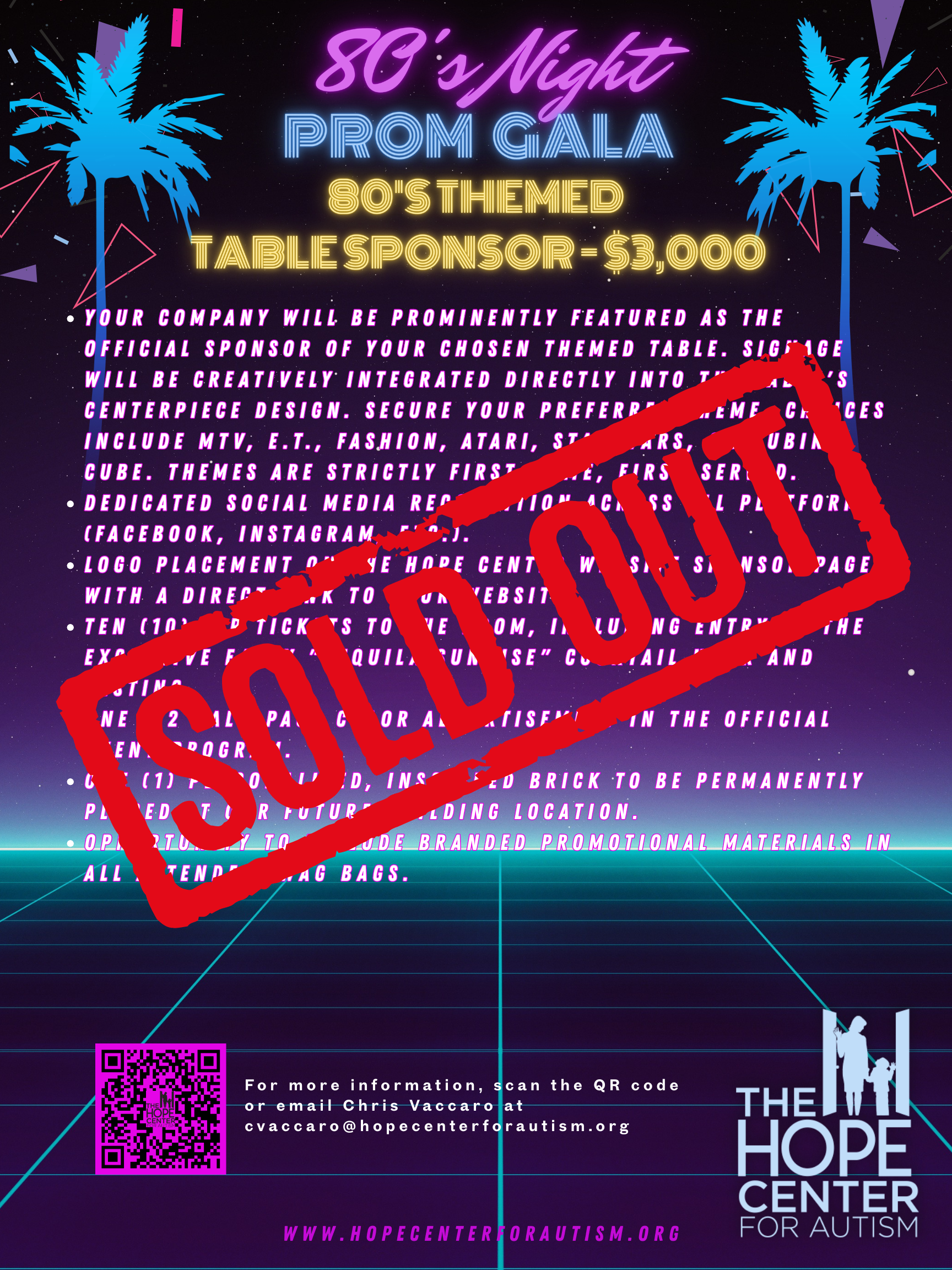 80's Themed Table Sponsor - MTV THEME