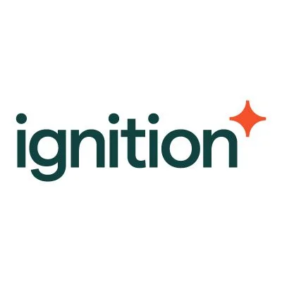 Ignition logo with the word 'ignition' in lowercase green letters and an orange star-like symbol to the right.