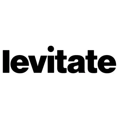 Black Levitate logo on a white background