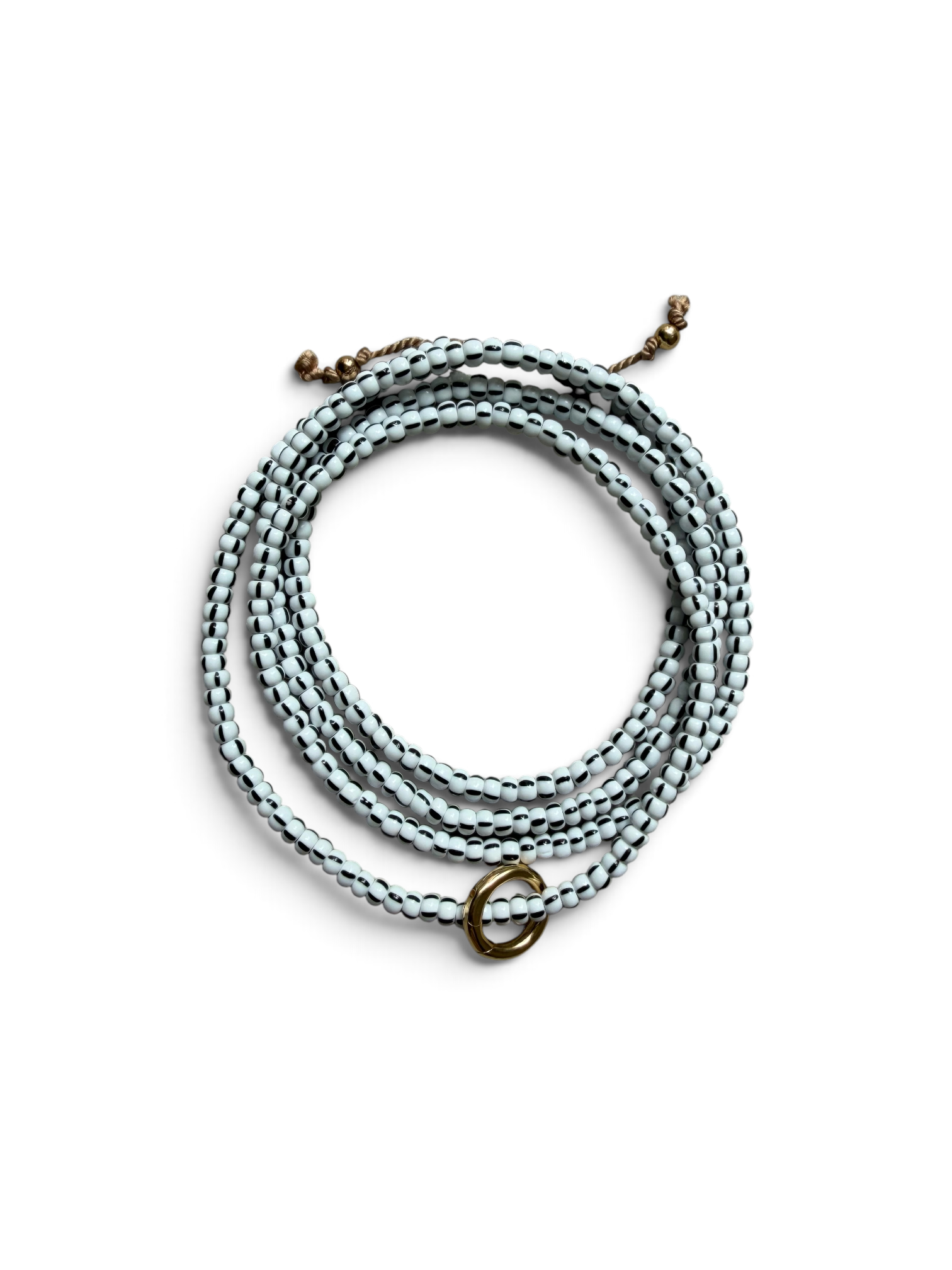 fl•ow Beaded Necklace Ink & Ivory