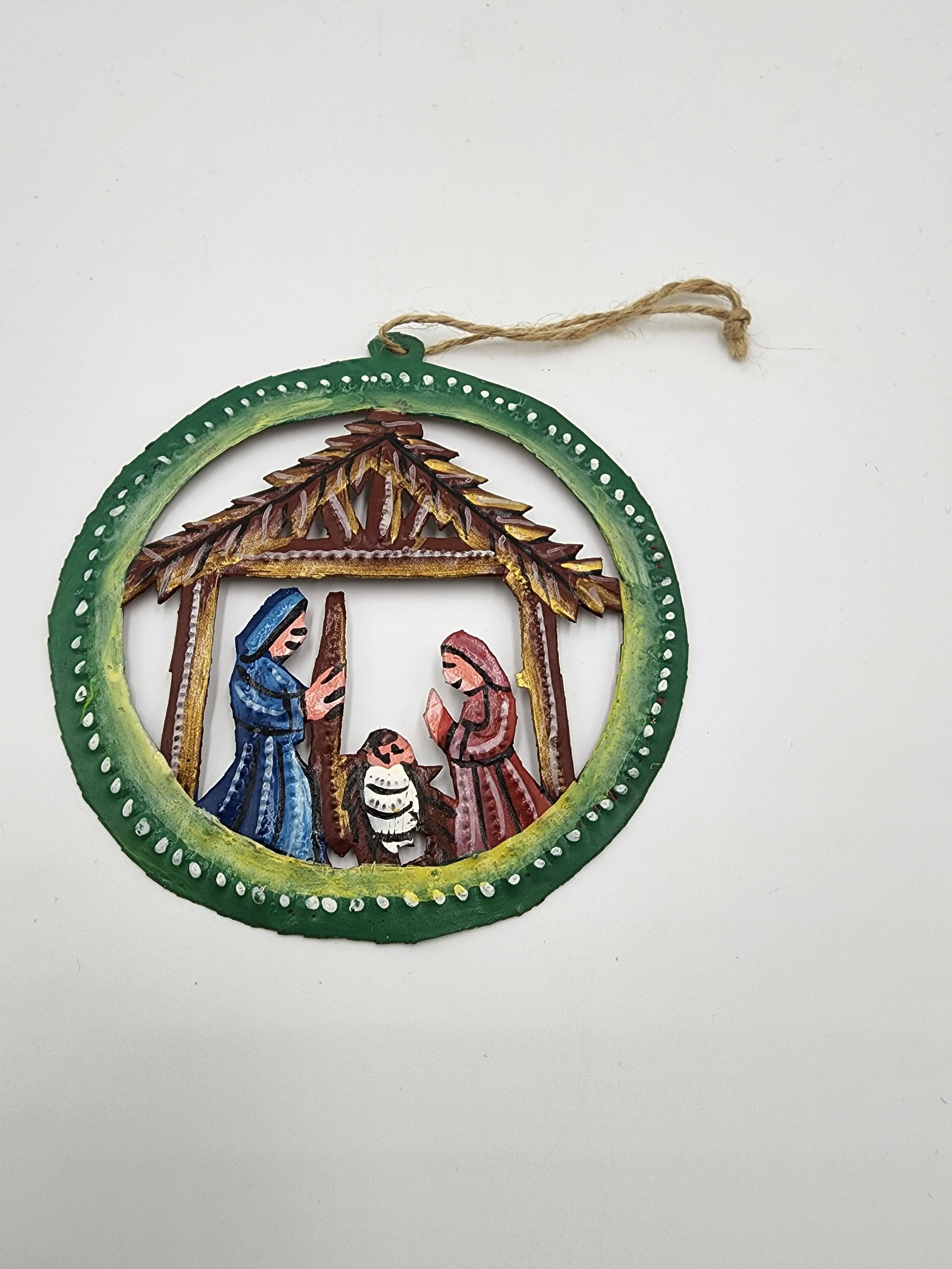 Metal Art Nativity Ornament by Vladimir