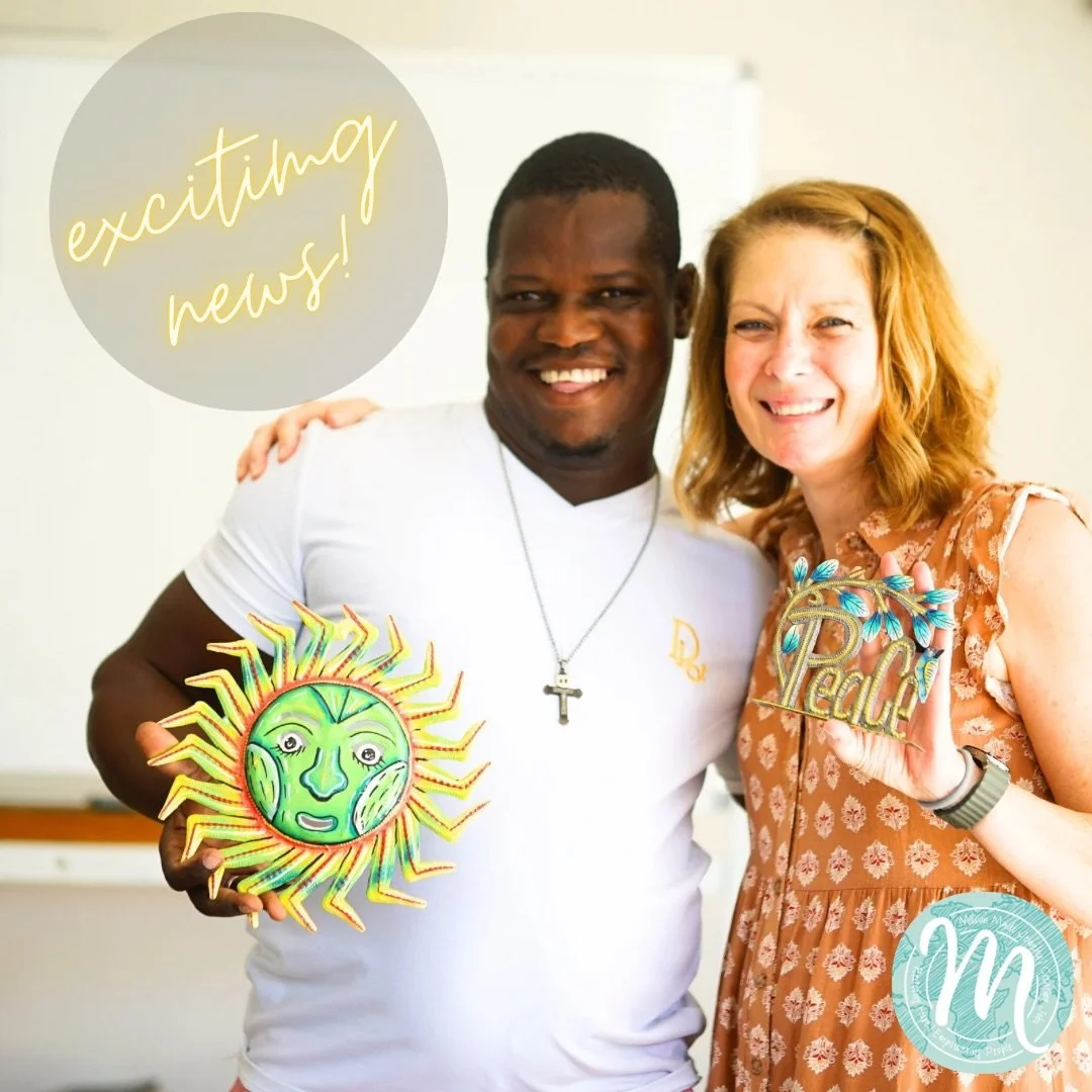 We have exciting news!  Becky was able to meet with Vladimir last week, and now we have new metal art in the USA.  Please shop our spring markets to get some new, fun pieces for yourself - or a friend!

#haiti #mmj #missionmadejewelry