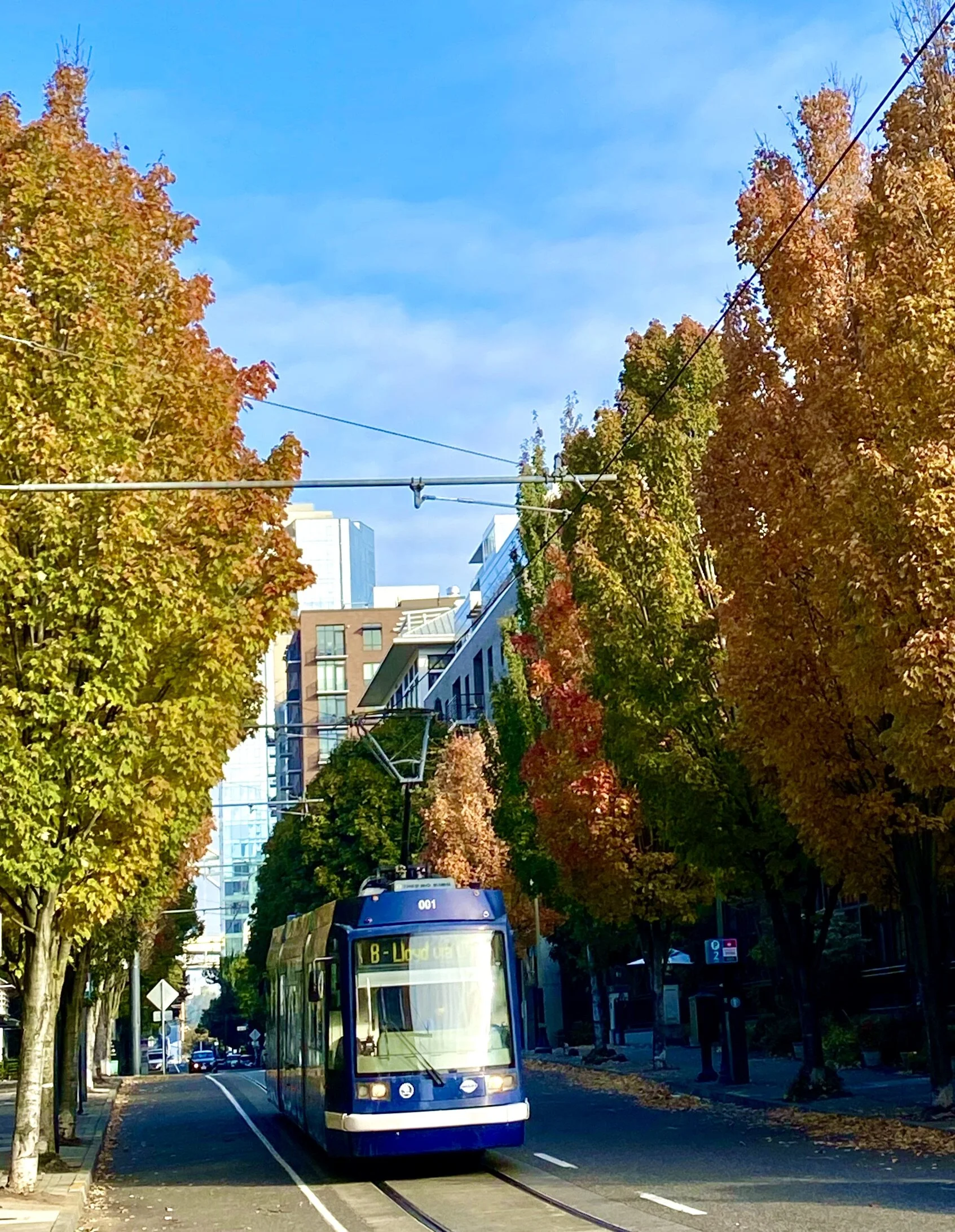 Streetcar on NW 11th 1100 Building