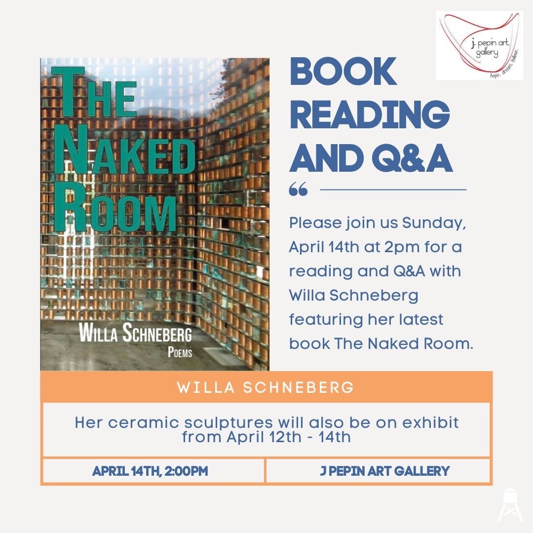 J Pepin will be hosting Willa Schneberg, a poet, ceramic sculptor, interdisciplinary artist, curator and a Licensed Clinical Social Worker in private practice in the Pearl District. Her book The Naked Room is a true synthesis of Willa's life as psych