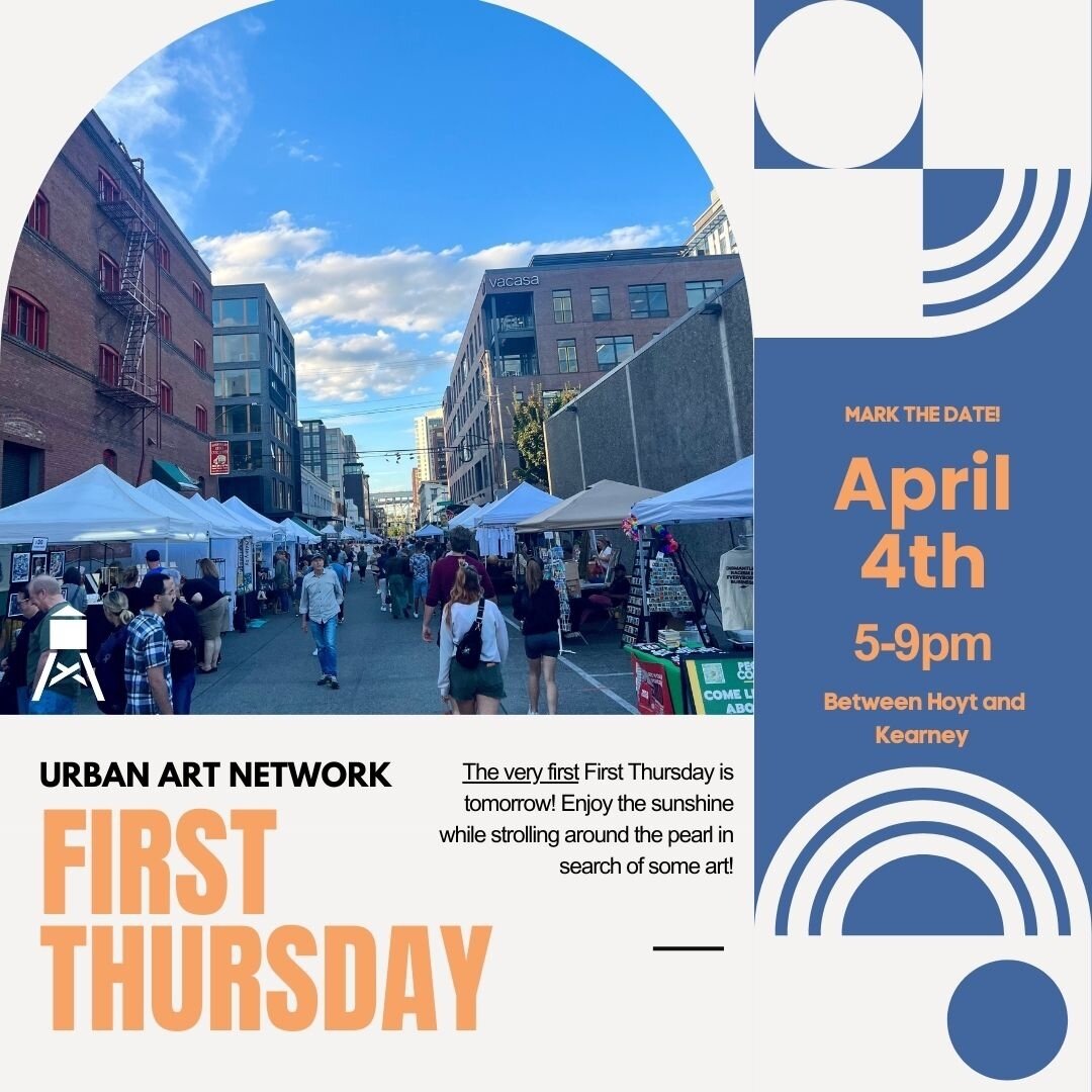The very first First Thursday art gallery starts tomorrow! Excited to kick off the season! Hope to see everyone there! 
#firstthursday #artgallery #streetgallery #urbanartnetwork #pearldistrict
@urbanartnetwork @firstthursdayportland @pearldistrict.p