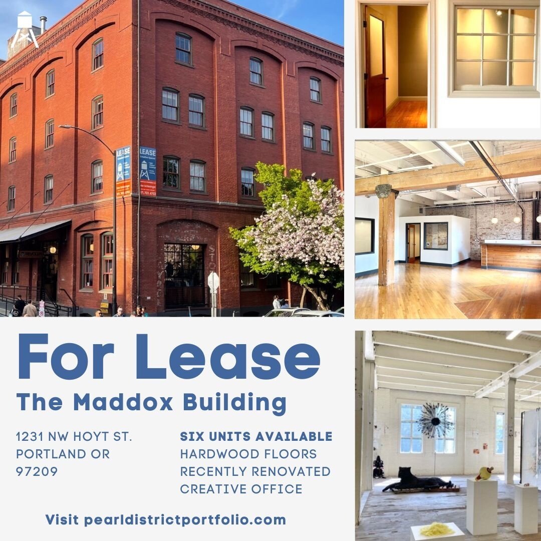 The Maddox Building has six beautiful units available to lease, ranging from 3,000 to 1,000 RSF. Visit our website to learn more! 
#realestate #officespace #creativespace #forlease #forrent #pearldistrict #pdx
@apexrealestatepartners
https://shha.re/
