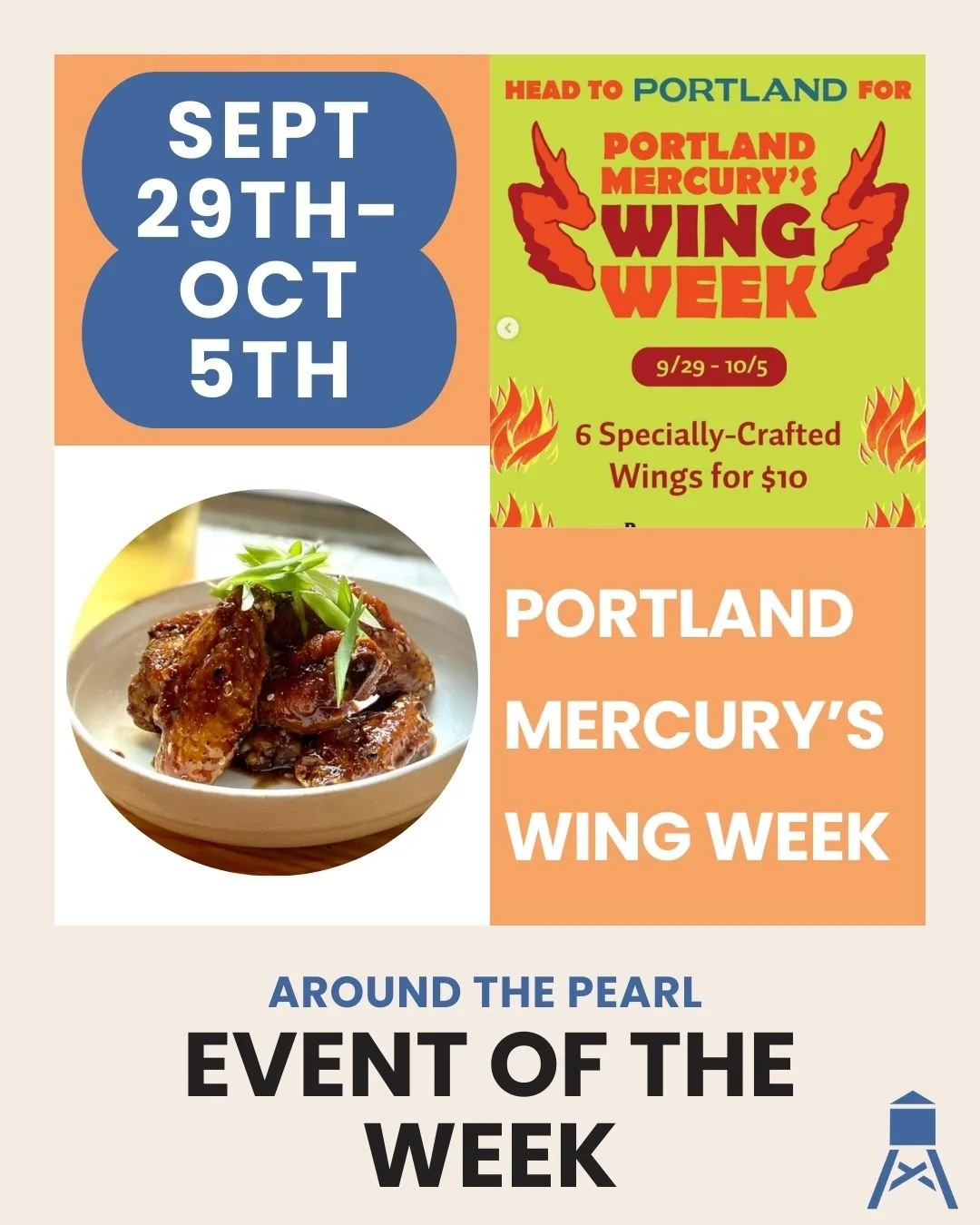 🍗 Event of the Week: Portland Mercury’s Wing Week 2025 🍗
Wing lovers, rejoice! Wing Week is back, and several Pearl District spots are serving up $10 specialty wings you won’t want to miss. Grab your friends, make a wing crawl, and tast
