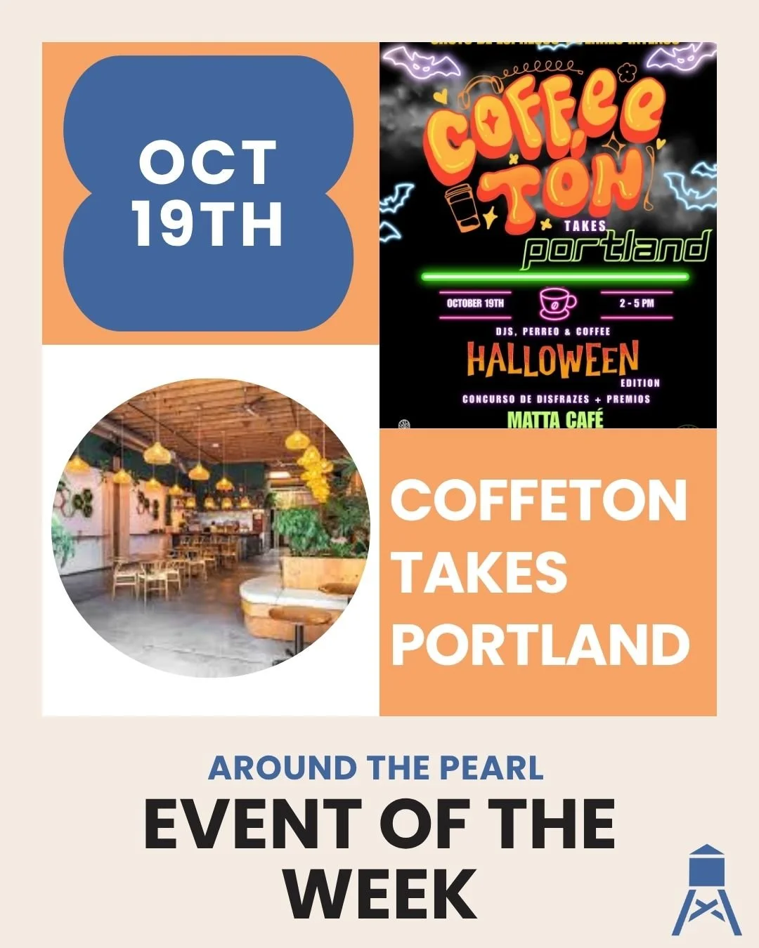 Event of the Week: Coffeetón: Halloween Edition ☕💃🏽
“Shots de espresso y perreo intenso” 🔥
Join us at Matta Café for spooky beats, costumes, prizes, and nonstop perreo.
📅 Saturday, Oct. 19
⏰ 2–5 PM
📍 Matta Caf&eac