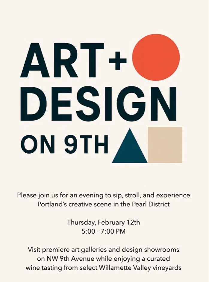 TONIGHT: Art + Design on 9th 📍

Grab a friend and come experience the best of the Pearl District&rsquo;s creative scene.

✨ When: 5:00 - 7:00 PM ✨ Where: NW 9th Ave ✨ The Vibe: Art, Design, &amp; Wine Tasting